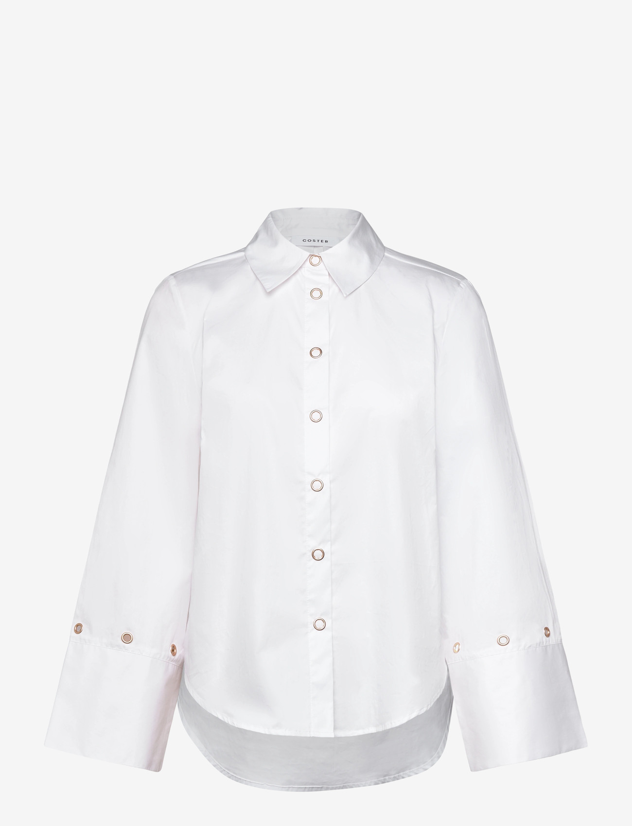 Coster Copenhagen - Shirt with back pleats - langärmlige hemden - white - 1
