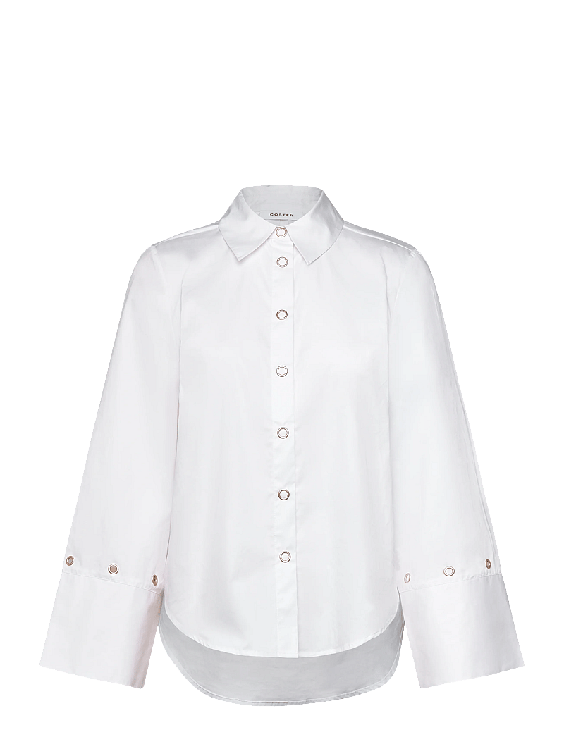 Coster Copenhagen - Shirt with back pleats - langärmlige hemden - white - 1