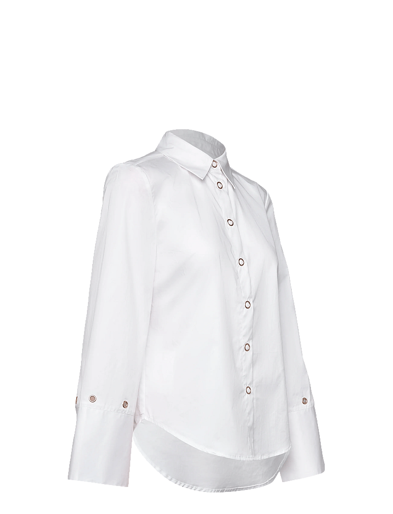 Coster Copenhagen - Shirt with back pleats - langärmlige hemden - white - 3