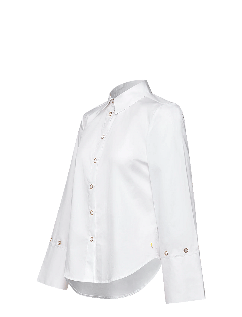 Coster Copenhagen - Shirt with back pleats - langärmlige hemden - white - 4