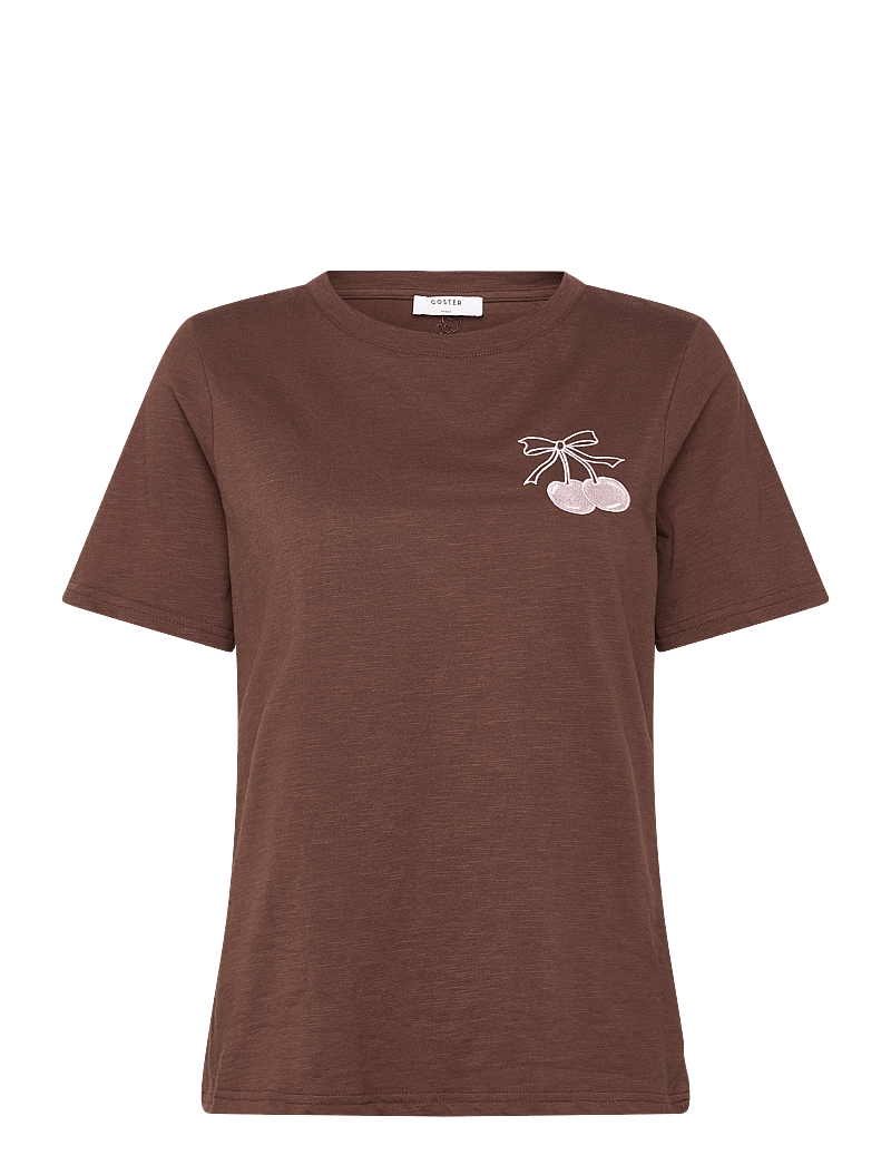 Coster Copenhagen - MINI CHERRY t-shirt - t-shirts - chocolate nut - 1