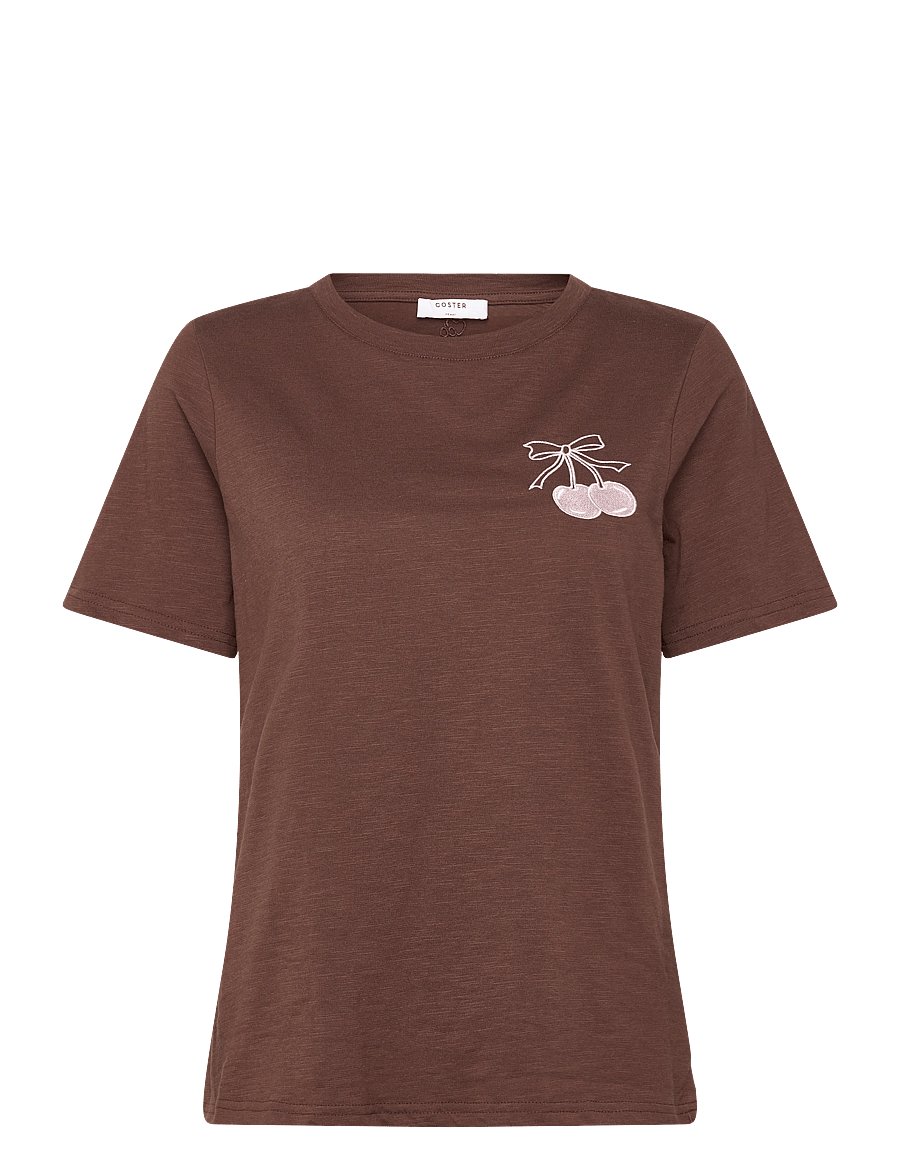Coster Copenhagen - MINI CHERRY t-shirt - t-shirts - chocolate nut - 1