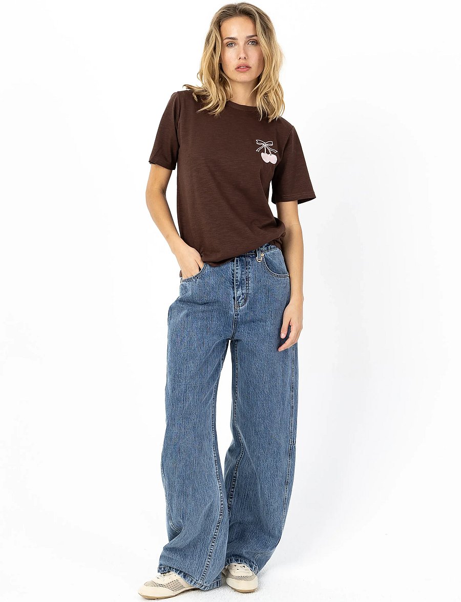 Coster Copenhagen - MINI CHERRY t-shirt - t-shirts - chocolate nut - 0