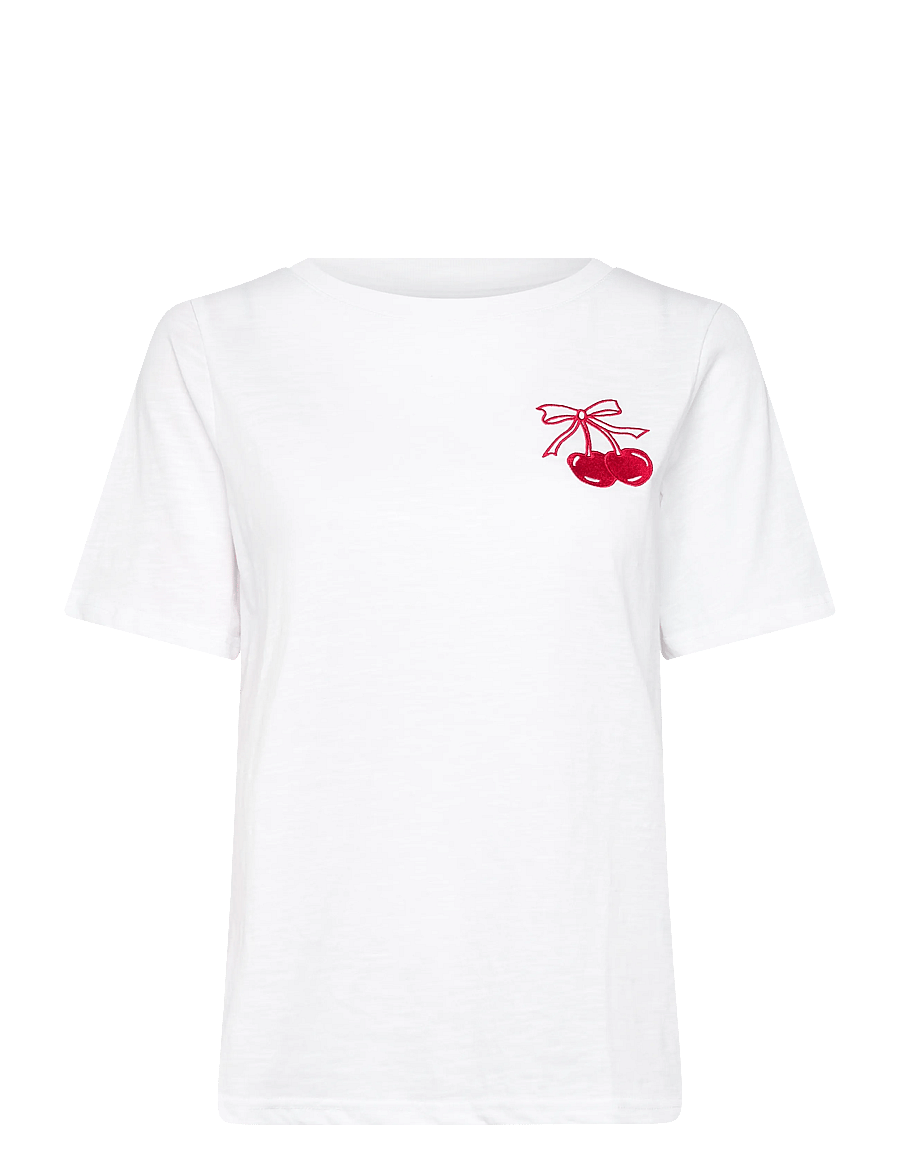Coster Copenhagen - MINI CHERRY t-shirt - t-shirts - white - 1