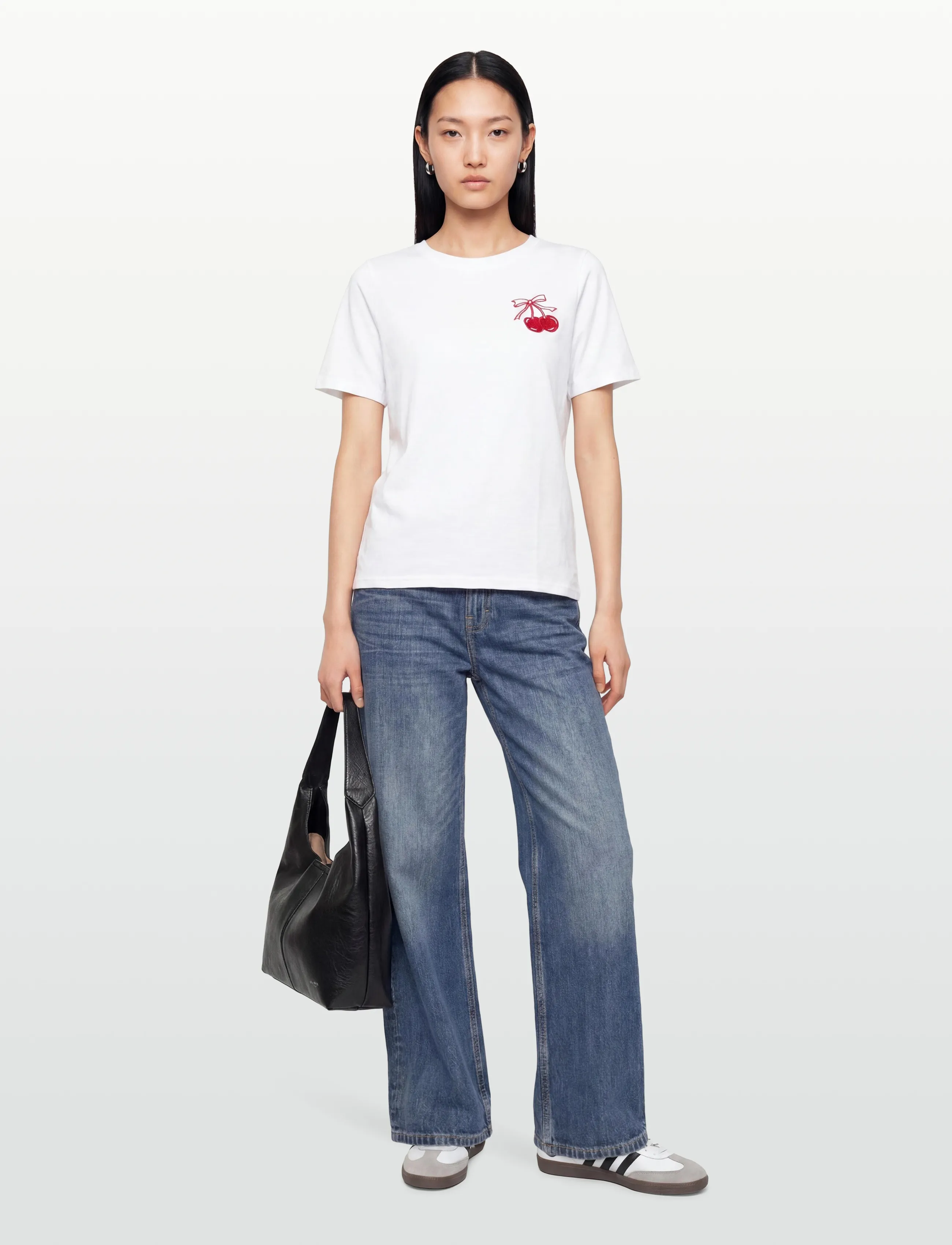 Coster Copenhagen Mini Cherry T-Shirt, Kvinder, Print T-Shirt, Hvid, Str: XXL