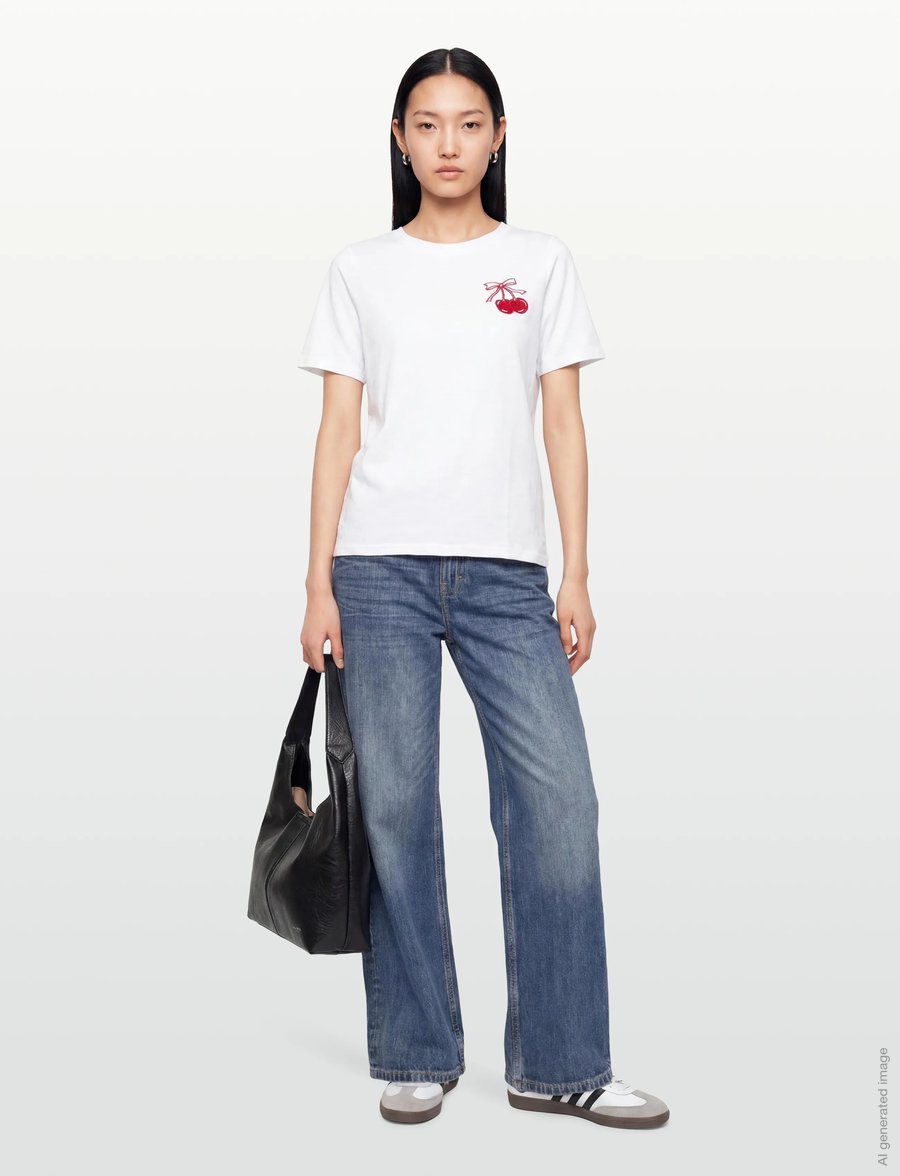 Coster Copenhagen - MINI CHERRY t-shirt - t-shirts - white - 0