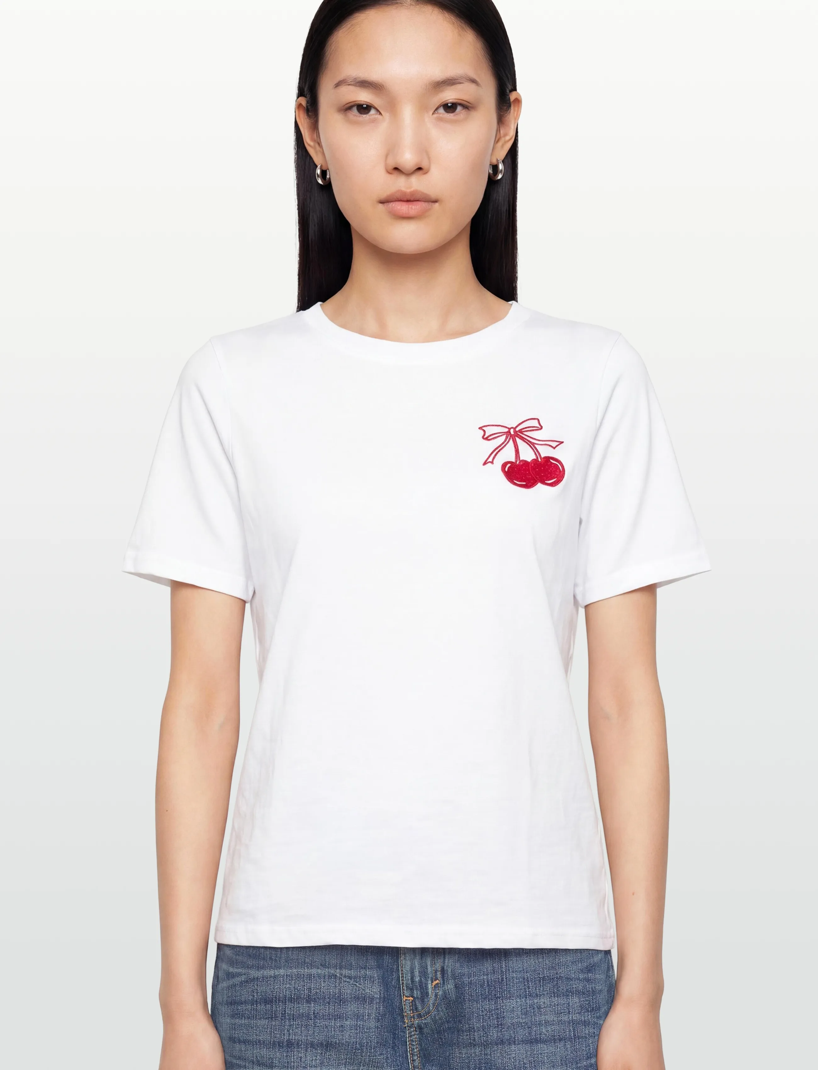 Coster Copenhagen - MINI CHERRY t-shirt - t-särgid - white - 3