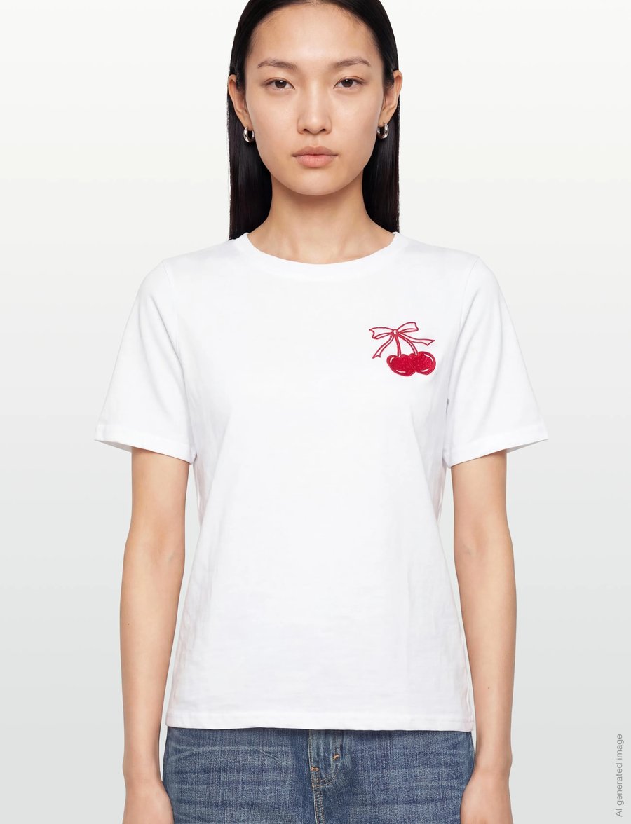 Coster Copenhagen - MINI CHERRY t-shirt - t-shirts - white - 3