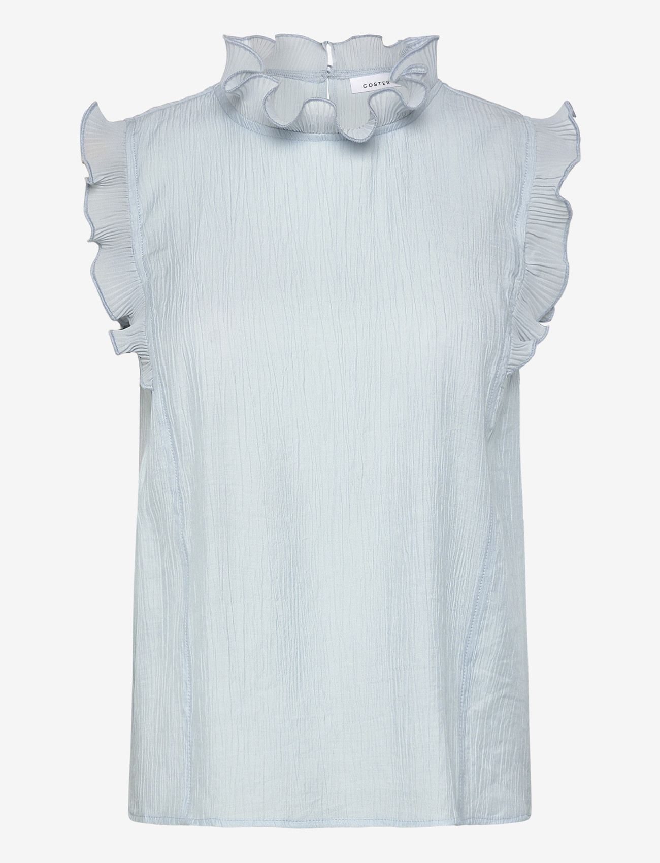 Coster Copenhagen - Top with ruffles - palaidinės be rankovių - bright blue - 0