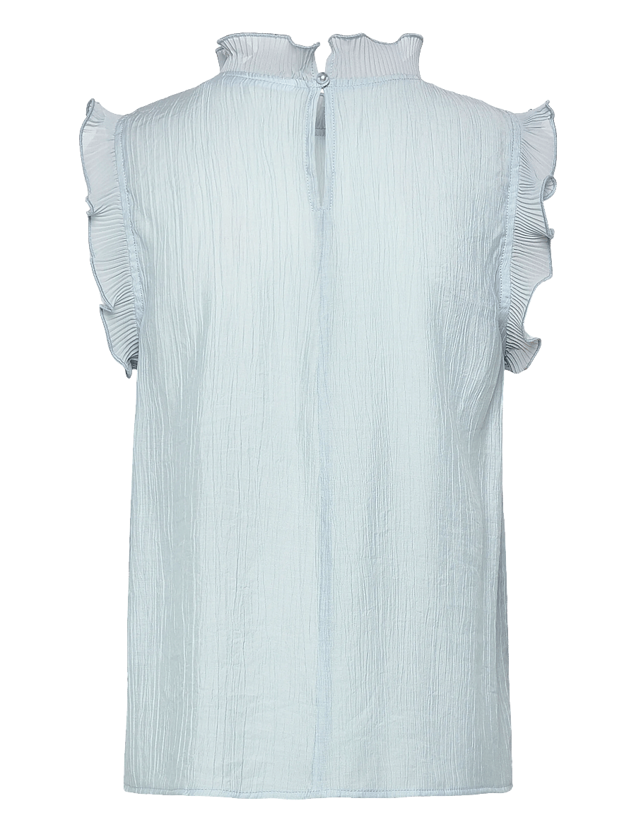 Coster Copenhagen - Top with ruffles - blouses zonder mouwen - bright blue - 2
