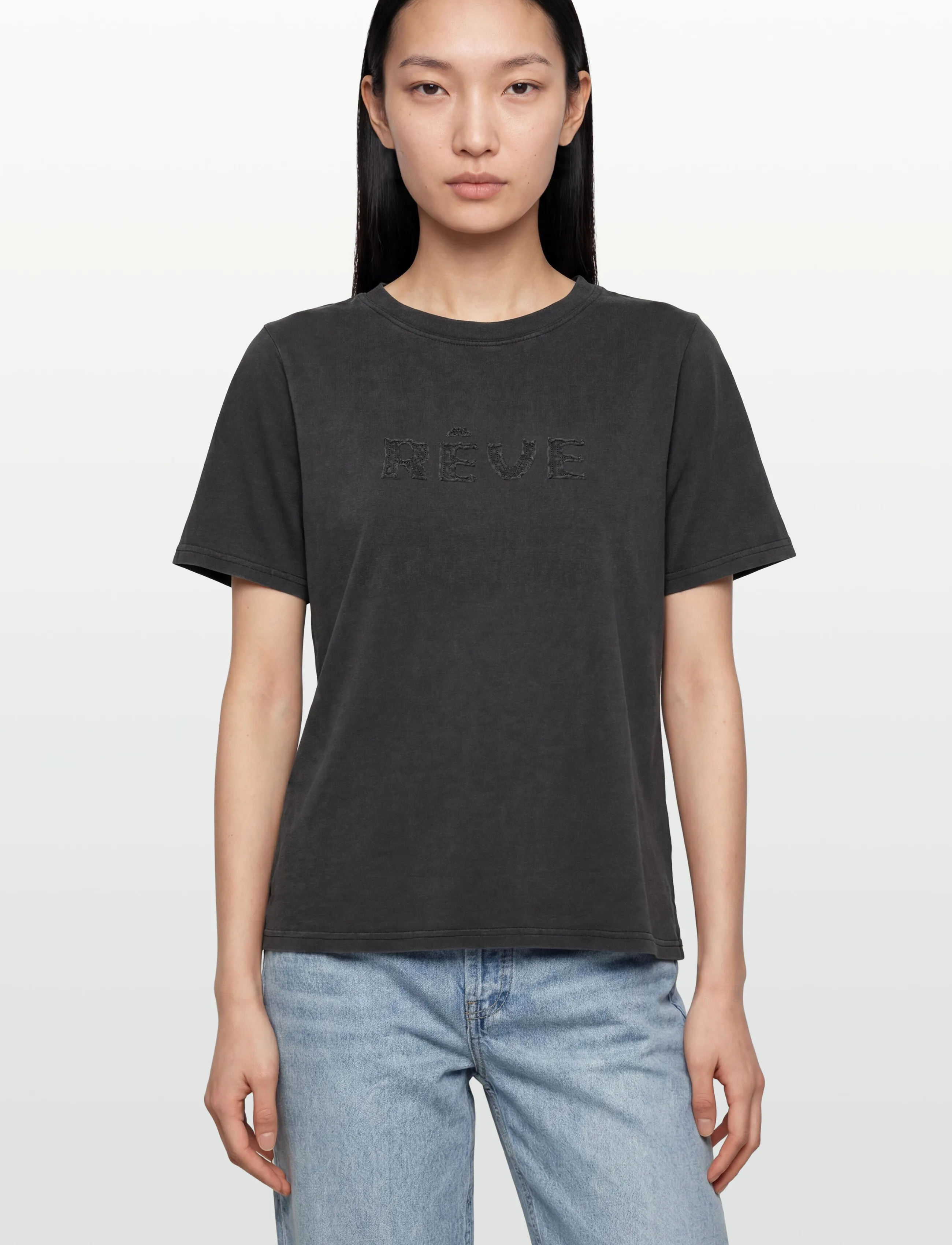 Coster Copenhagen - REVE washed t-shirt - Mid sleeve - t-shirts - washed grey - 3