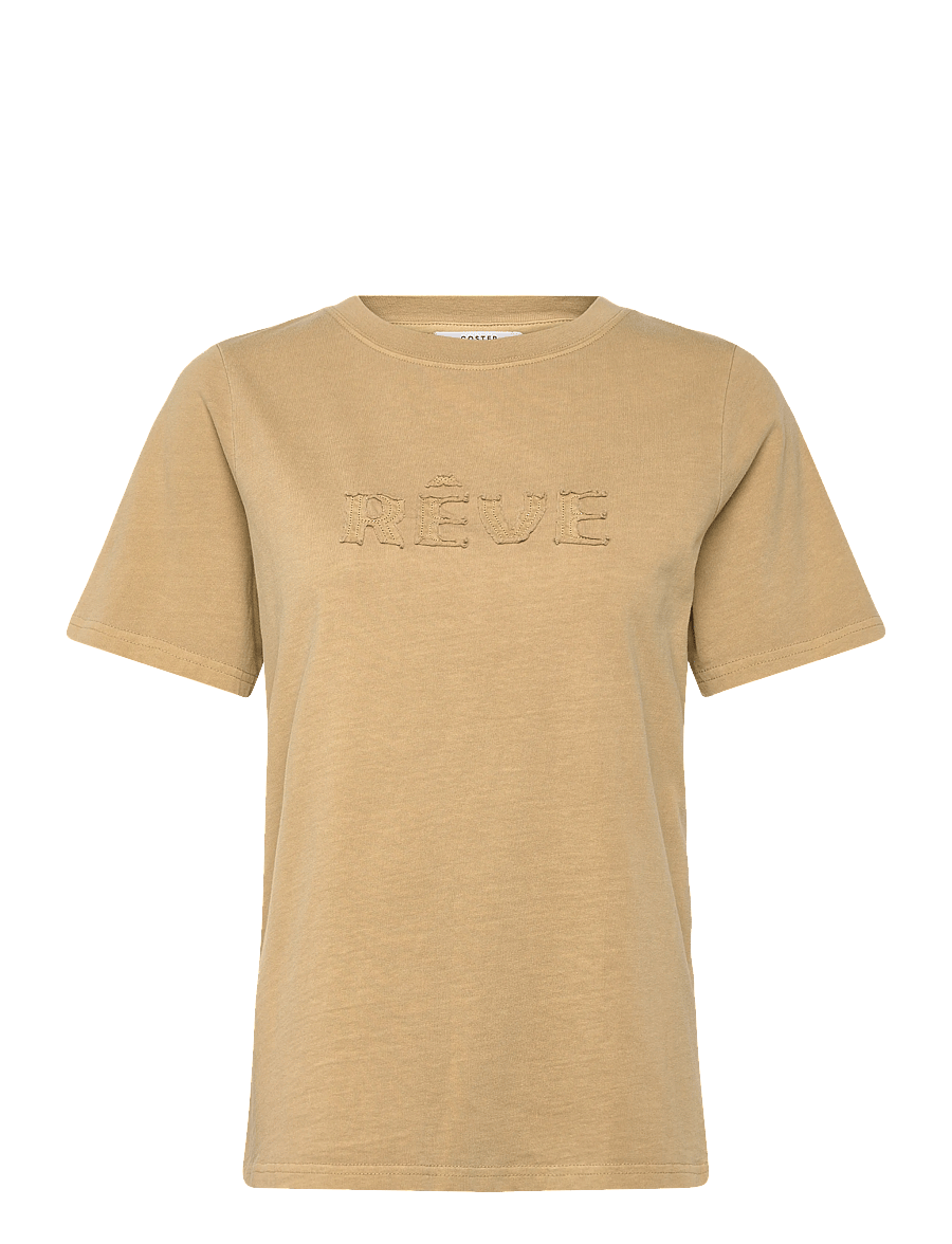Coster Copenhagen - REVE washed t-shirt - Mid sleeve - t-shirts - washed sand - 1