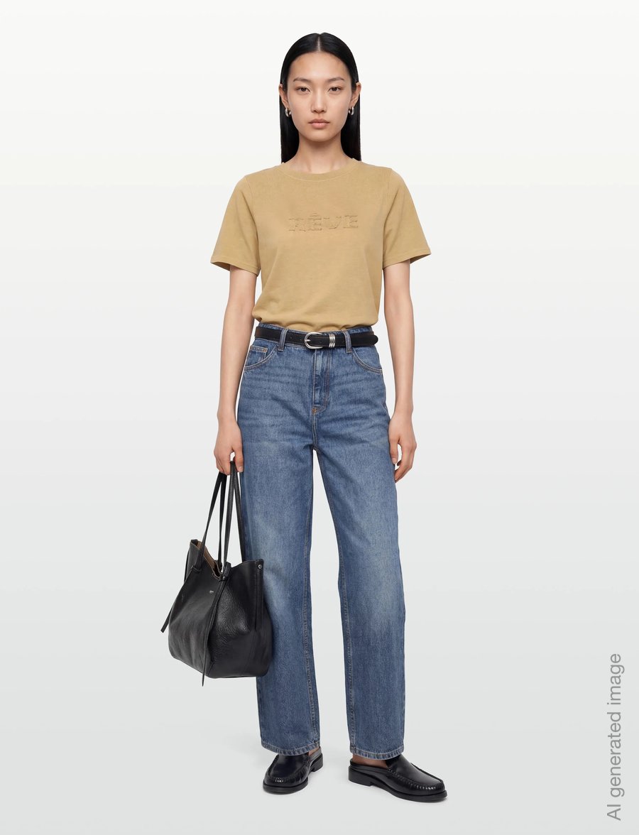 Coster Copenhagen - REVE washed t-shirt - Mid sleeve - t-shirts - washed sand - 0