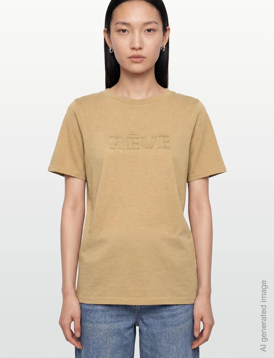 Coster Copenhagen - REVE washed t-shirt - Mid sleeve - t-shirts - washed sand - 3