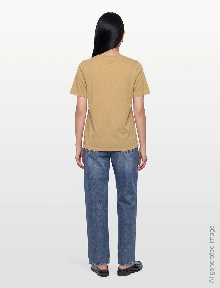 Coster Copenhagen - REVE washed t-shirt - Mid sleeve - t-shirts - washed sand - 4