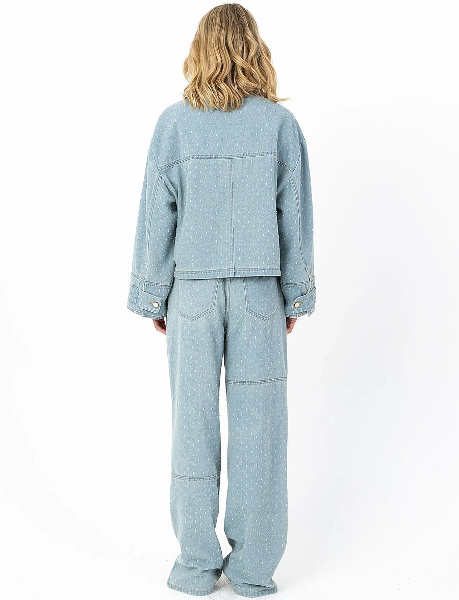 Coster Copenhagen - Jeans in dot denim - Petra fit - džinsa bikses ar taisnām starām - dot denim - 5