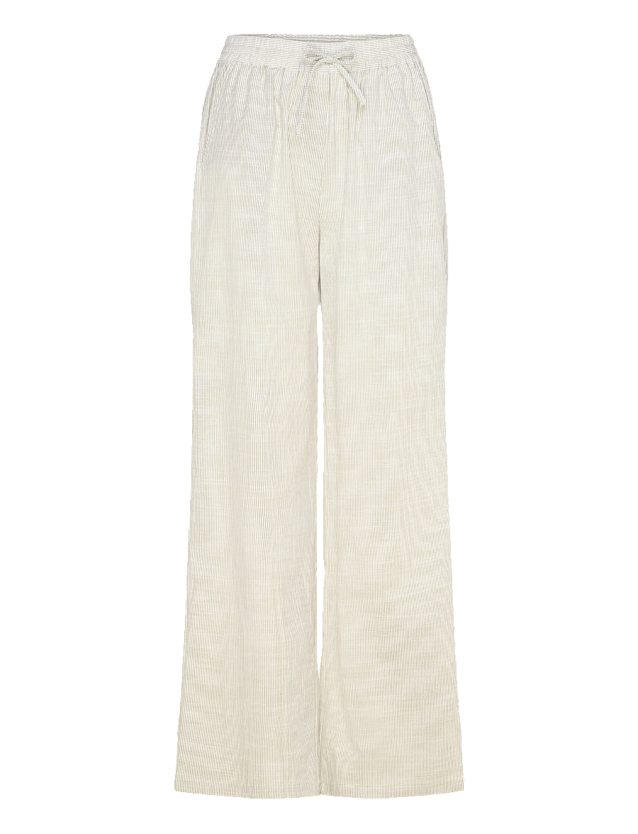 Coster Copenhagen - GWEN long pants - Sille fit - hosen mit weitem bein - green stripe - 1