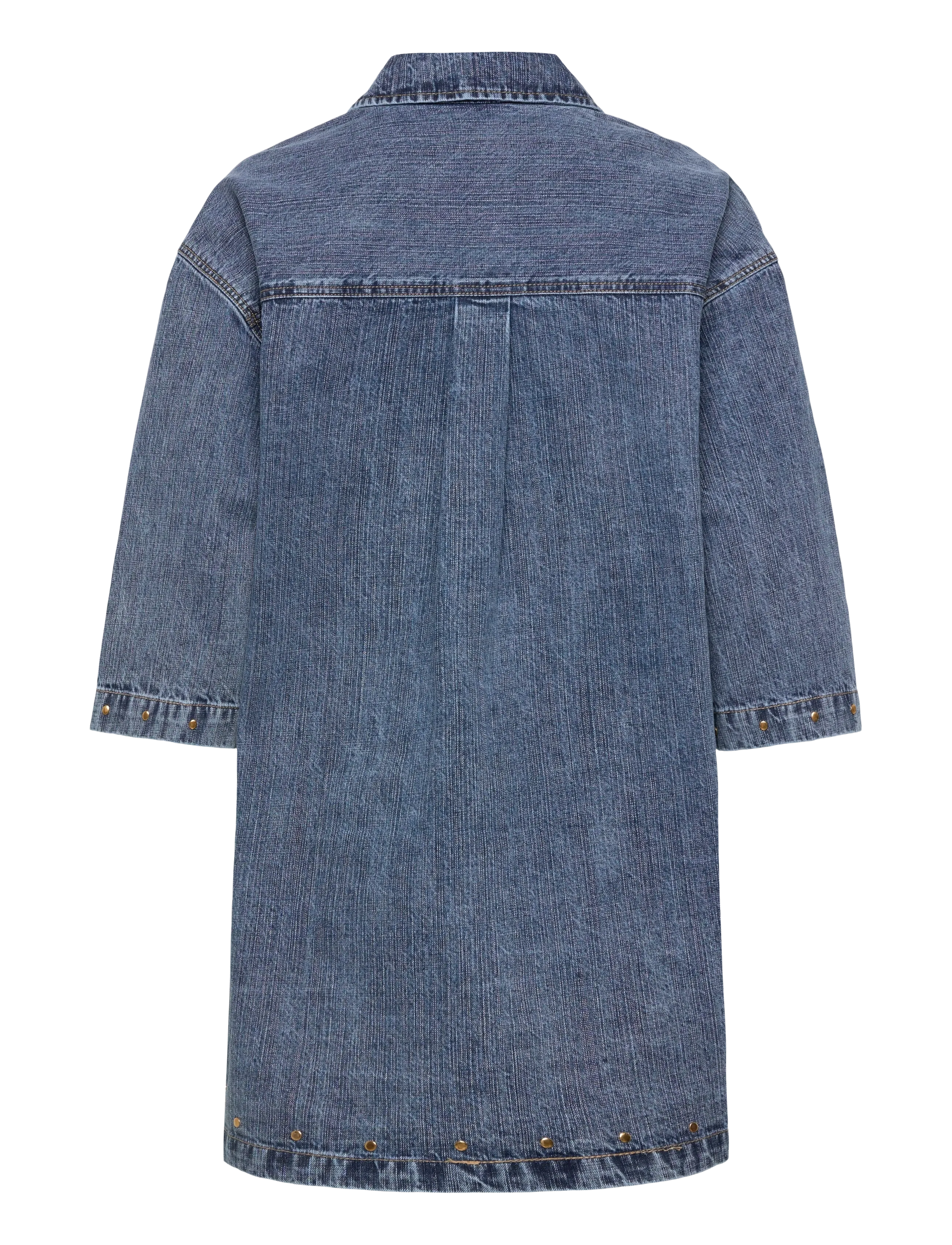 Coster Copenhagen - Denim tunika with eyelets - hemdkleider - light blue denim - 2