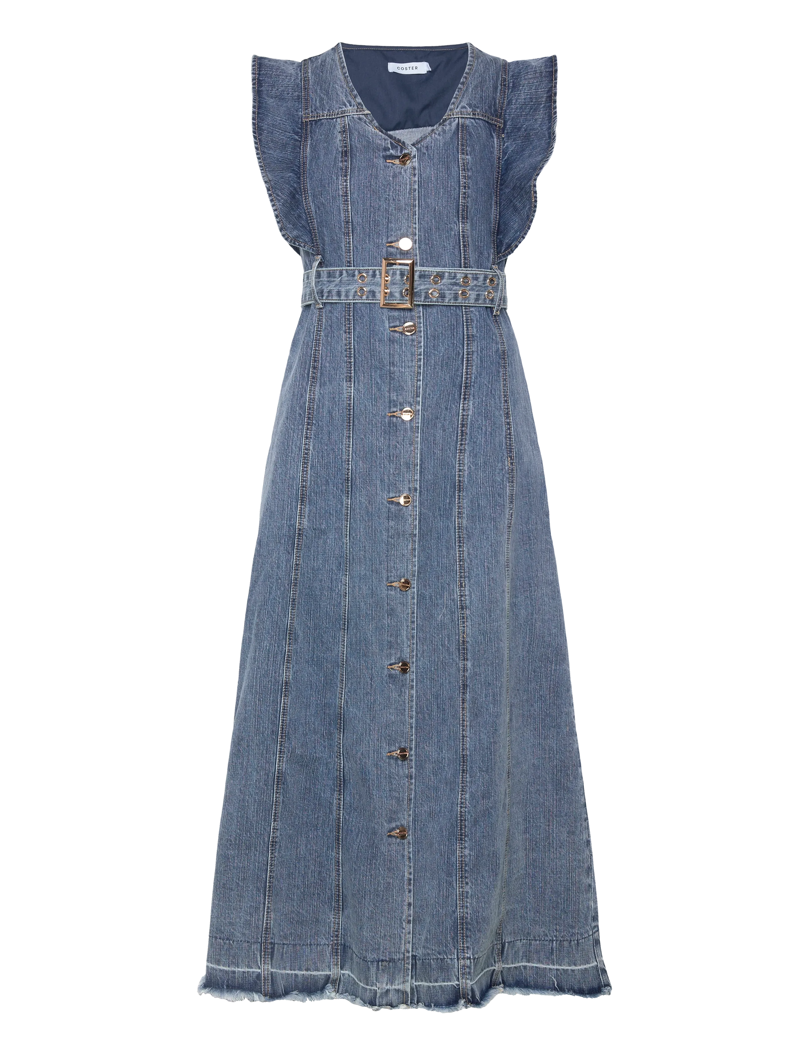 Coster Copenhagen Denim dress - BACK TO WORK - LIGHT BLUE DENIM / blue
