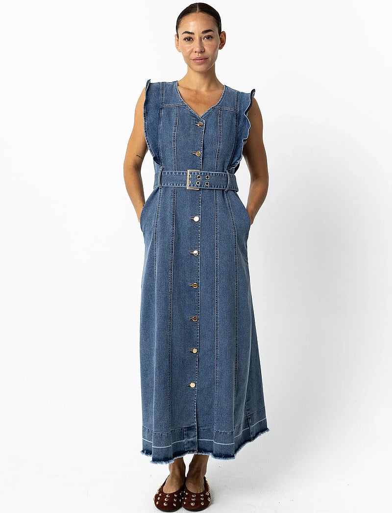 Coster Copenhagen - Denim dress - denimkjoler - light blue denim - 0