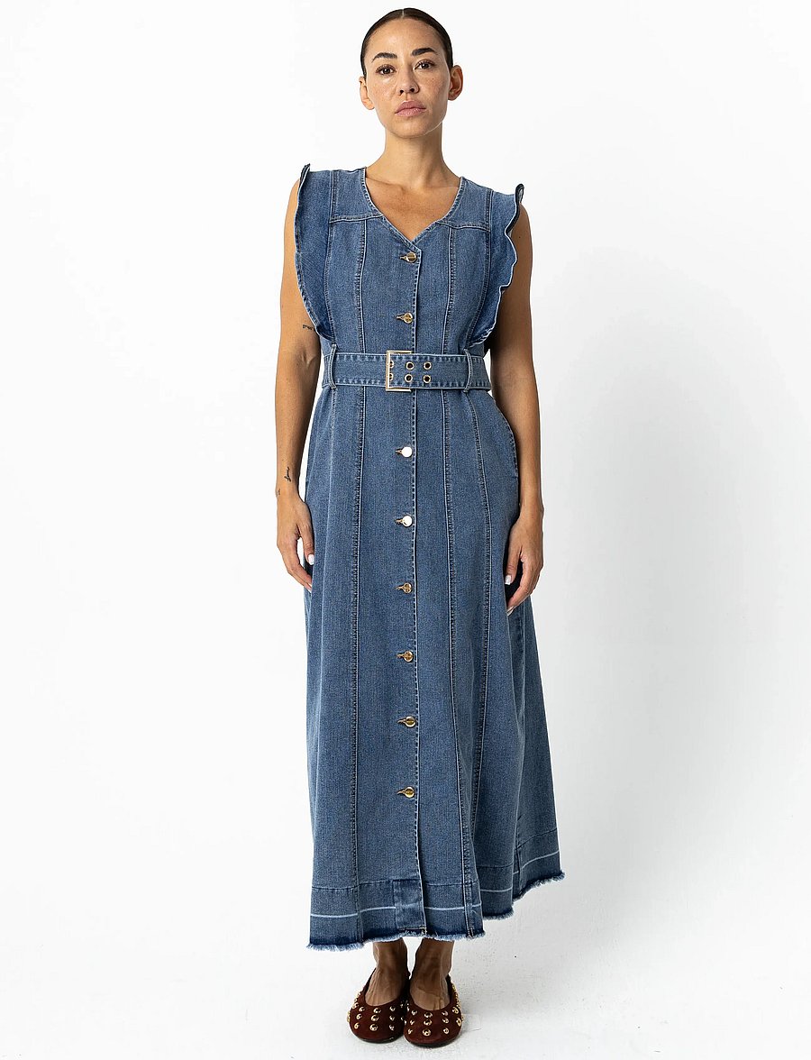 Coster Copenhagen - Denim dress - kjólar úr gallaefni - light blue denim - 3