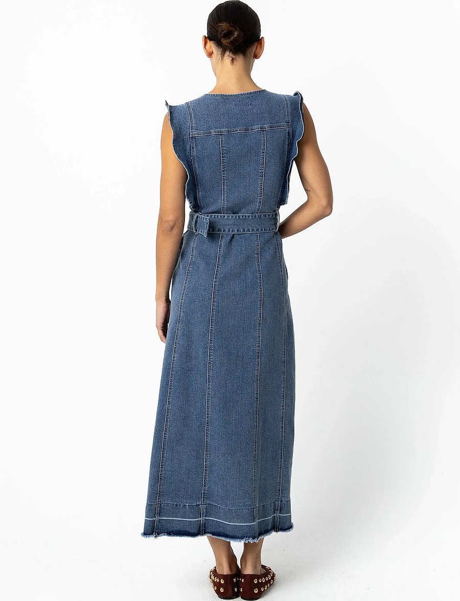 Coster Copenhagen - Denim dress - kjólar úr gallaefni - light blue denim - 4