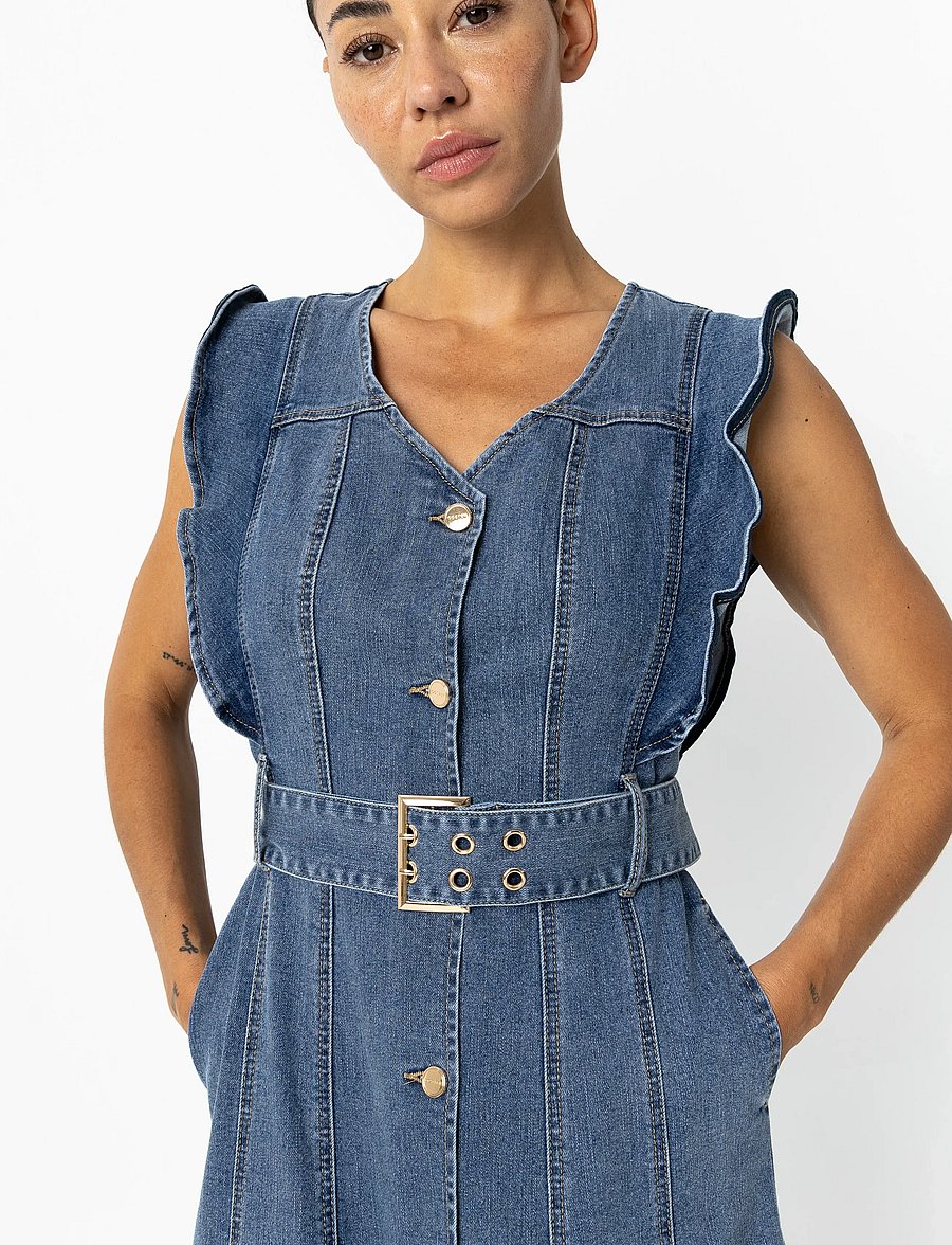 Coster Copenhagen - Denim dress - jeanskleider - light blue denim - 5
