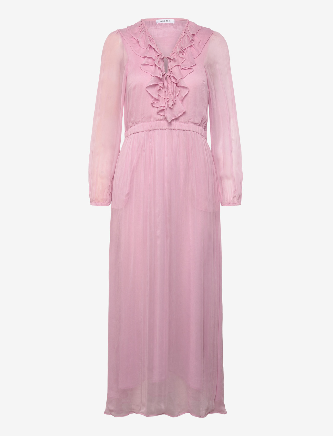 Coster Copenhagen - Long ruffle dress - maxi kjoler - bon bon pink - 0