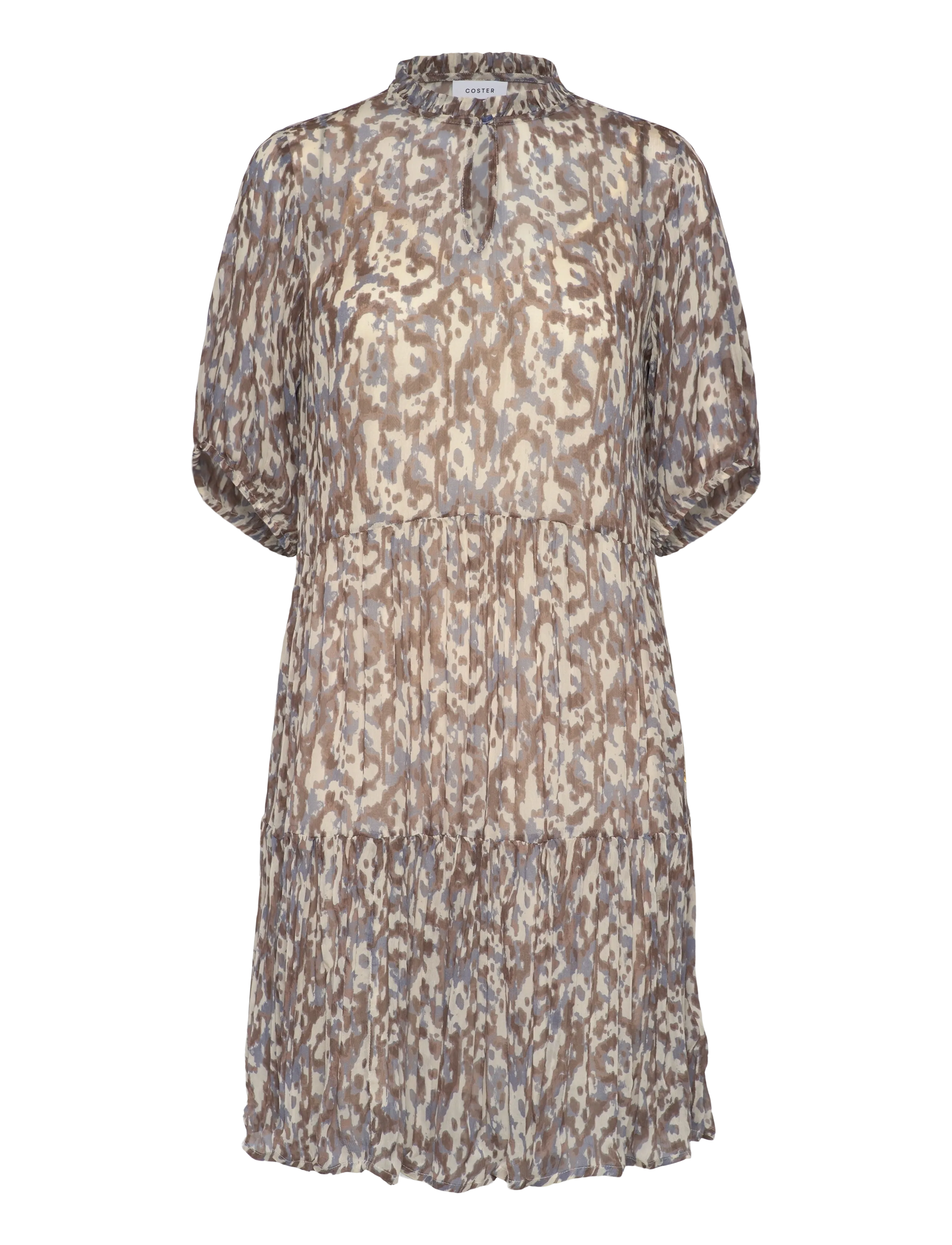 Coster Copenhagen Short dress in dreamscape print - Coster Copenhagen - BLUE DREAMSCAPE PRINT / multi
