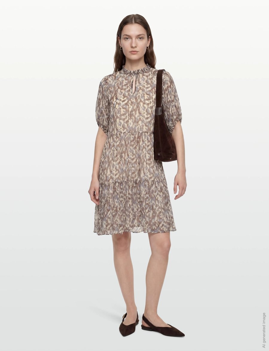 Coster Copenhagen - Short dress in dreamscape print - sommerkjoler - blue dreamscape print - 0