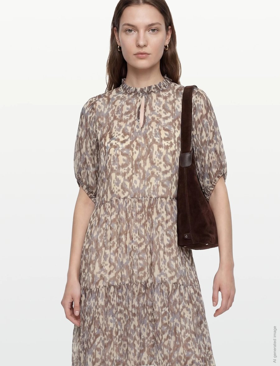 Coster Copenhagen - Short dress in dreamscape print - sommerkjoler - blue dreamscape print - 4