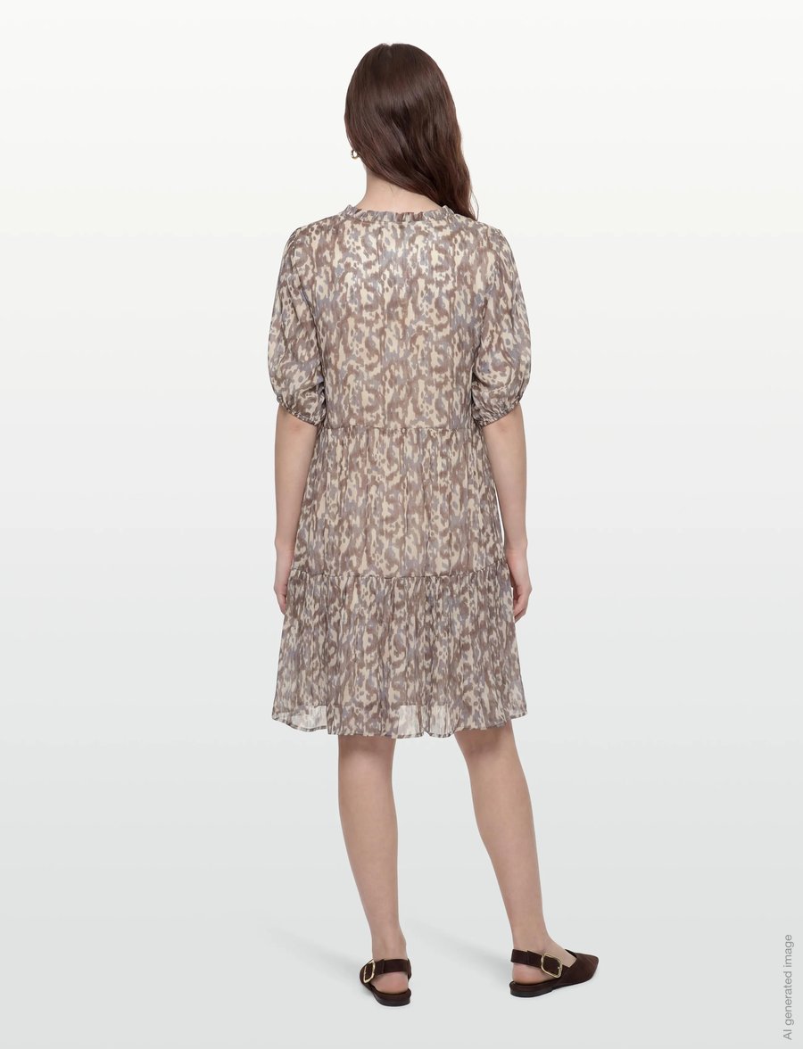 Coster Copenhagen - Short dress in dreamscape print - sommerkjoler - blue dreamscape print - 5