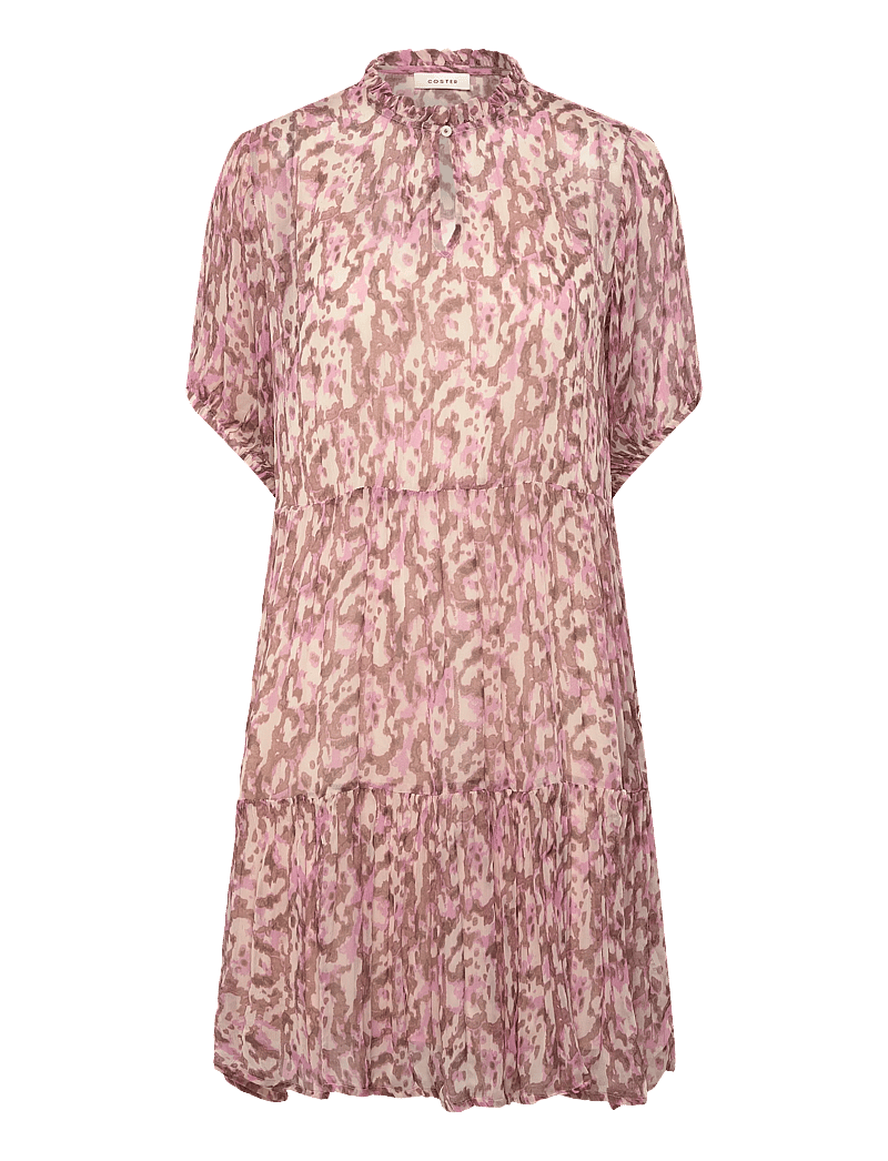 Coster Copenhagen - Short dress in dreamscape print - kesämekot - pink dreamscape print - 1