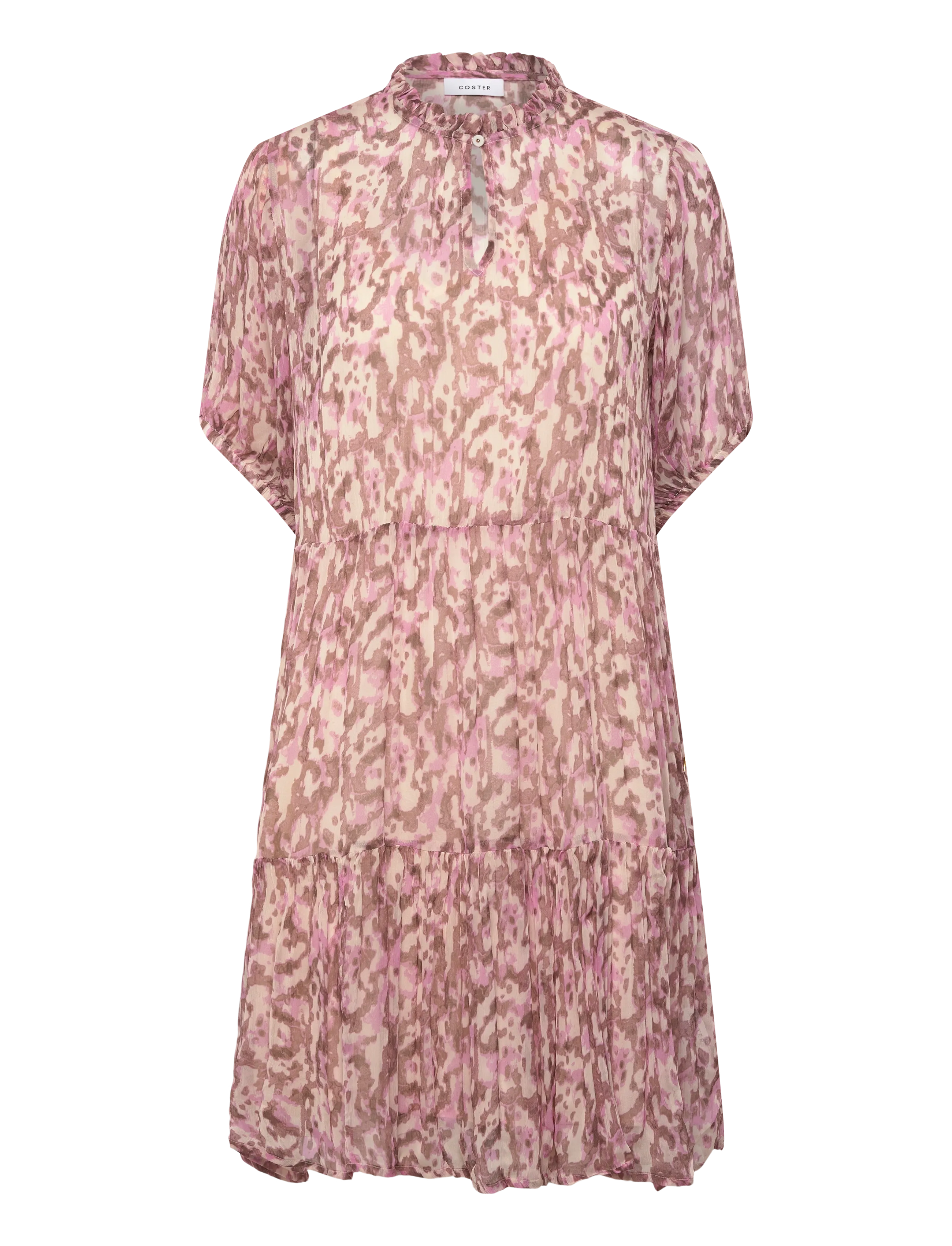 Coster Copenhagen Short dress in dreamscape print - Coster Copenhagen - PINK DREAMSCAPE PRINT / pink/rose
