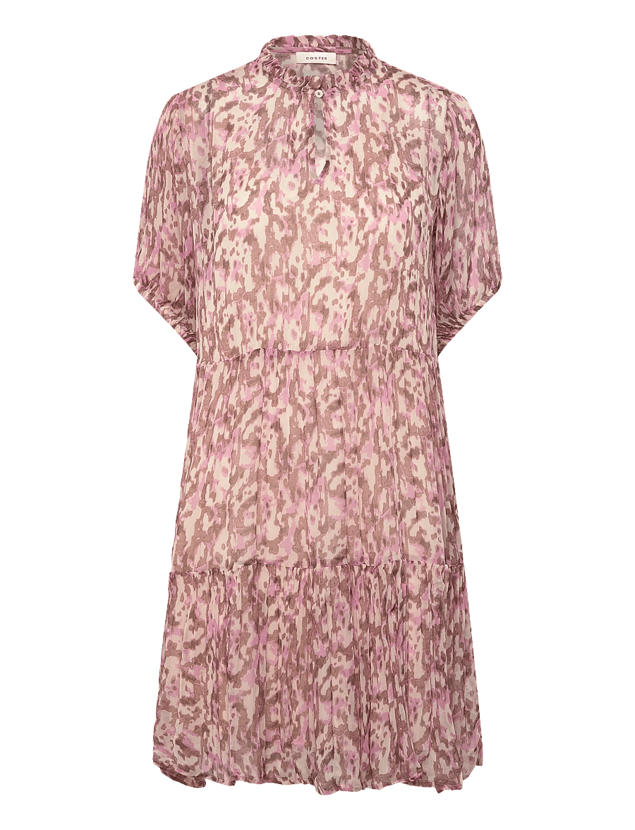 Coster Copenhagen - Short dress in dreamscape print - sommerkleider - pink dreamscape print - 1