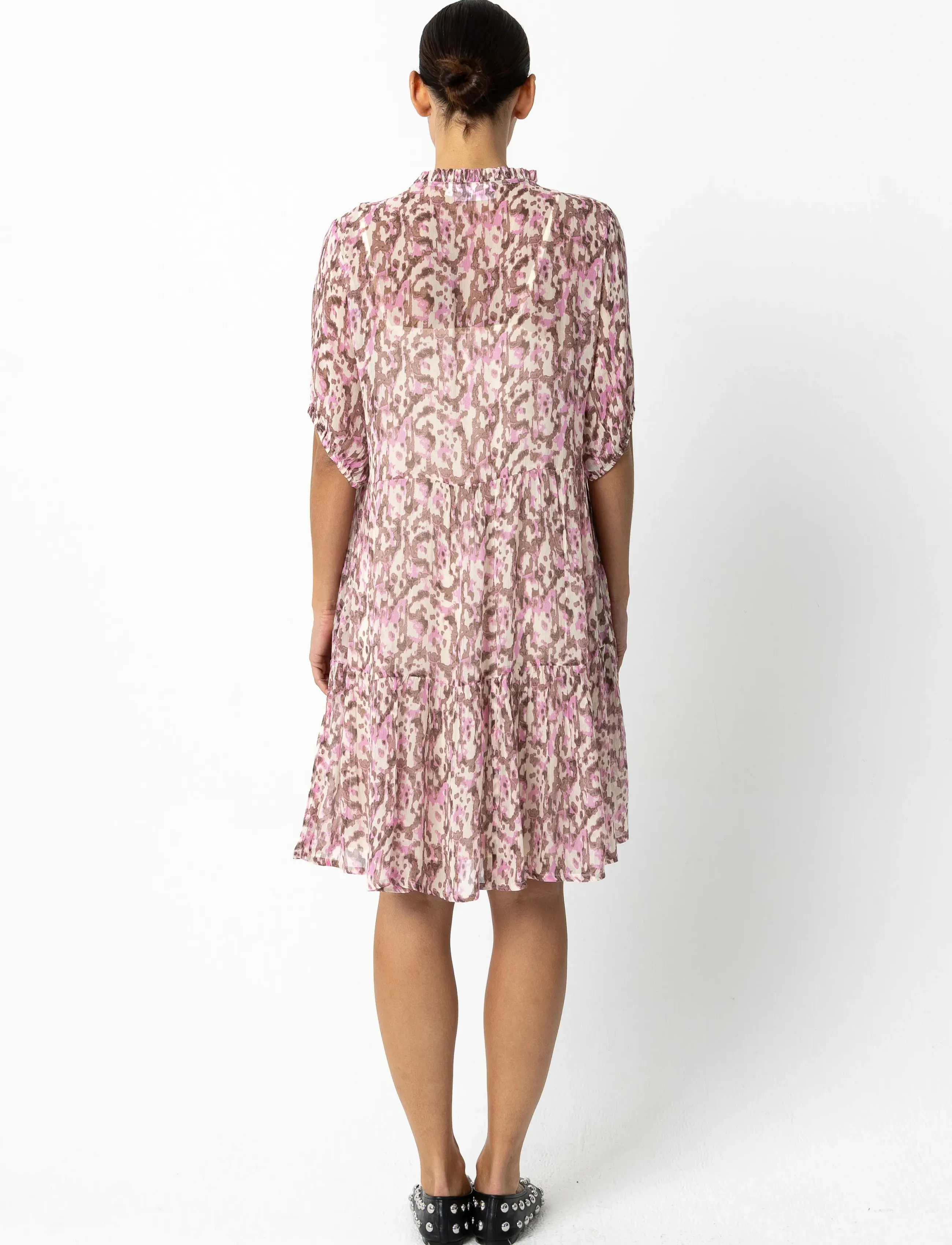 Coster Copenhagen - Short dress in dreamscape print - sommerkleider - pink dreamscape print - 5