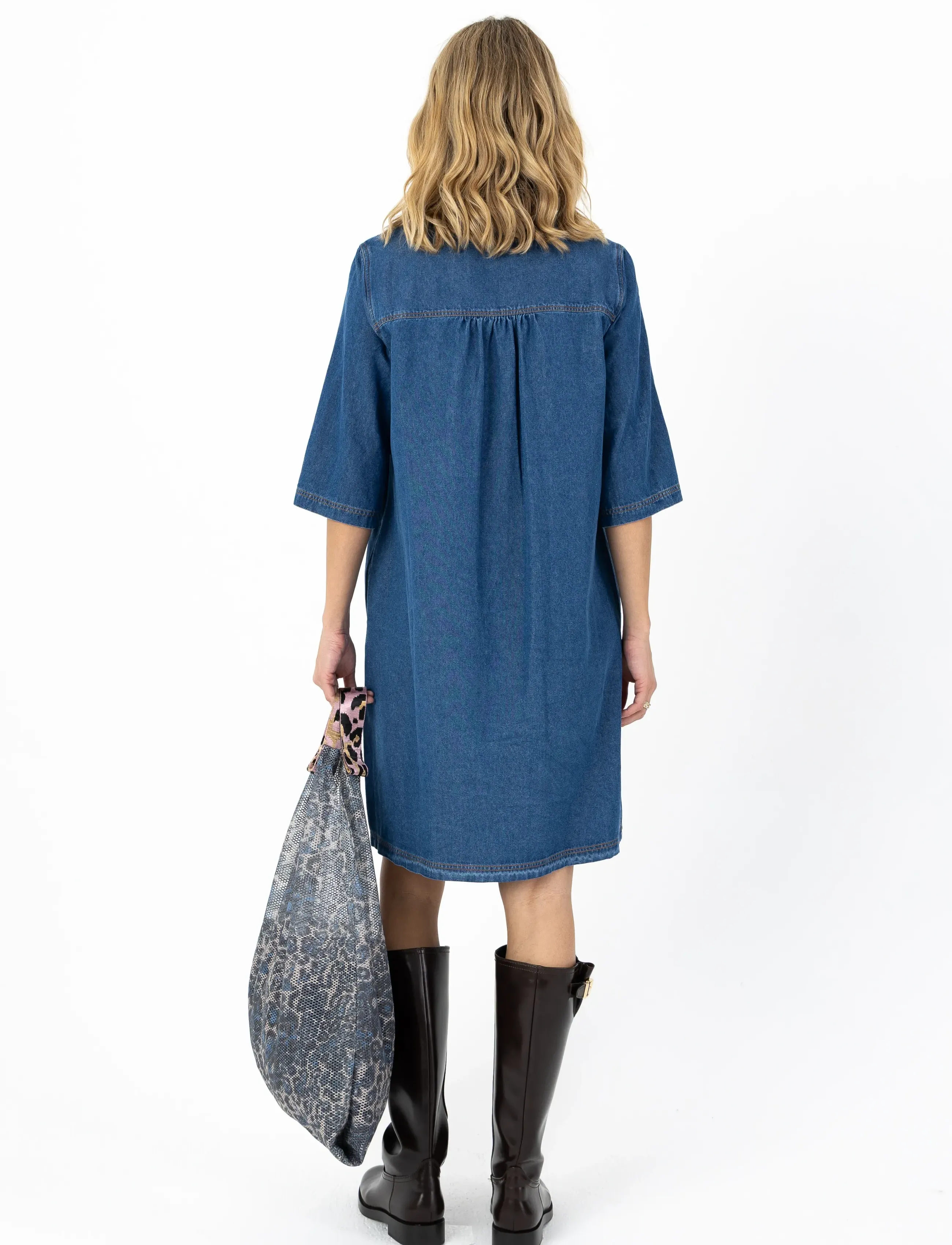 Coster Copenhagen - ELLIS denim dress - skjortekjoler - denim blue - 3