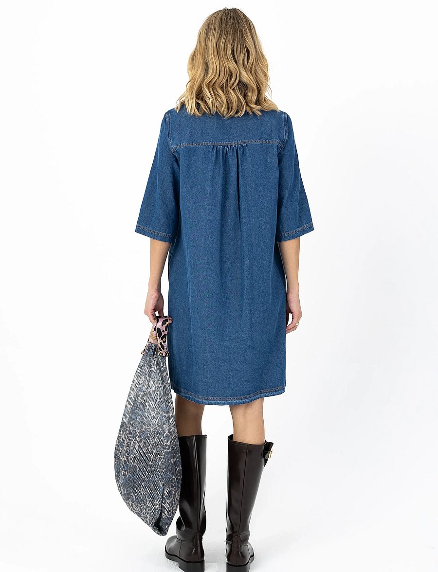 Coster Copenhagen - ELLIS denim dress - skjortekjoler - denim blue - 3