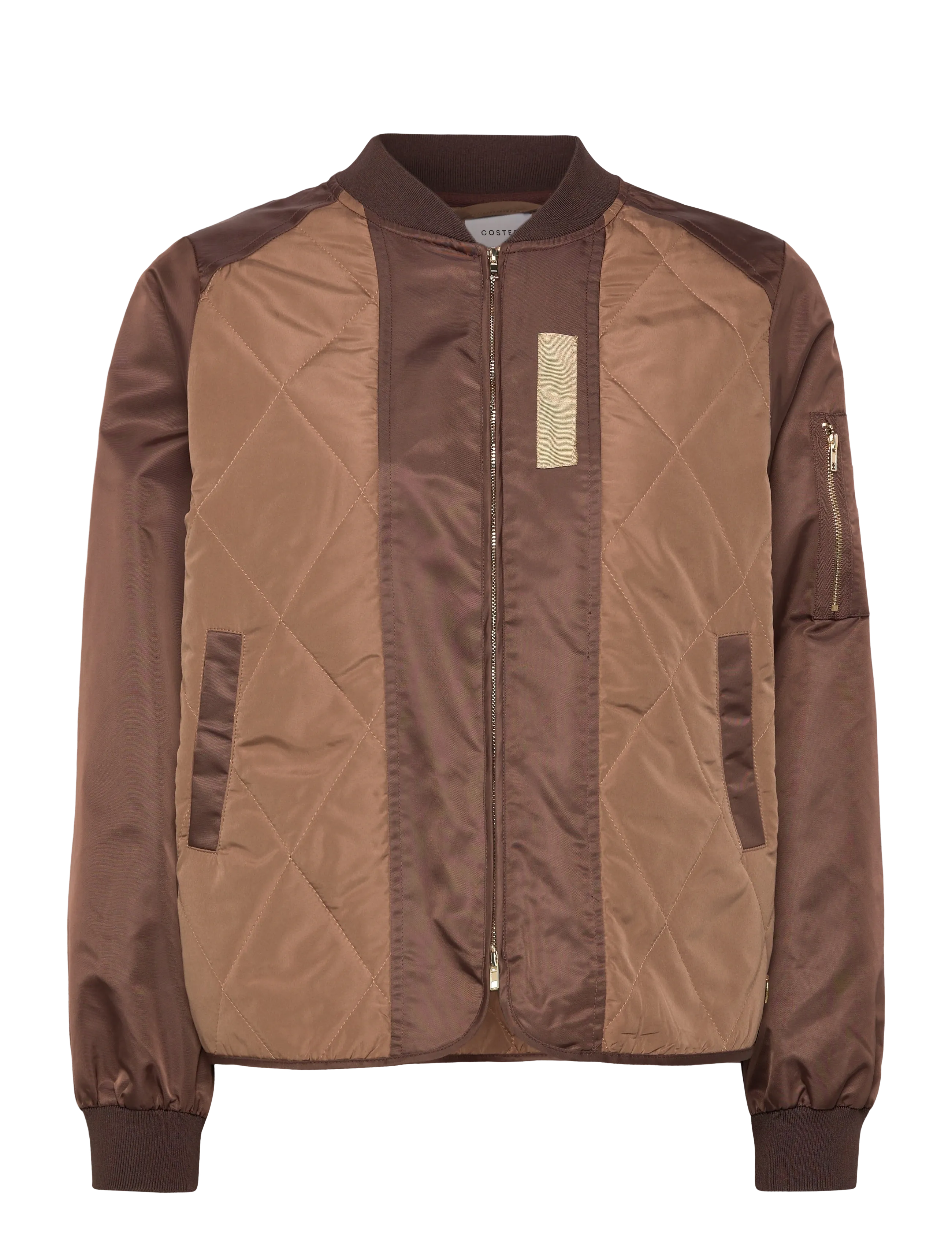 COSTER COPENHAGEN Quilted Bomber Jacke Braun - 36 - Damen