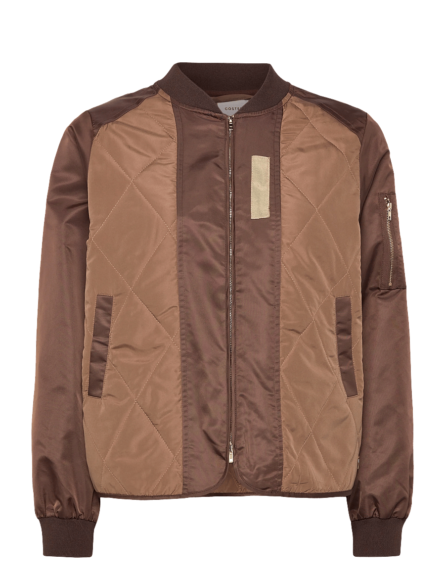 Coster Copenhagen - Quilted bomber jacket - bomberjackor - bark brown - 1