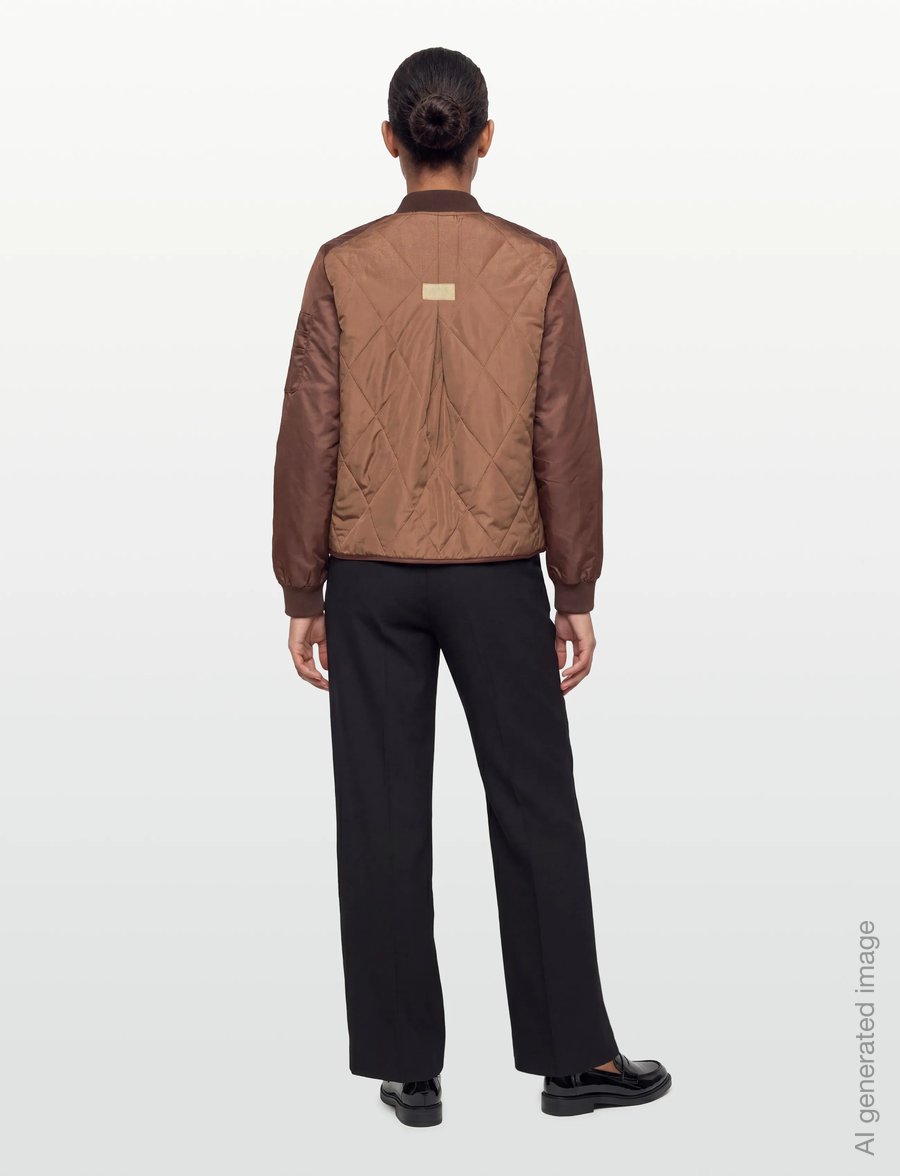Coster Copenhagen - Quilted bomber jacket - bomberjackor - bark brown - 4