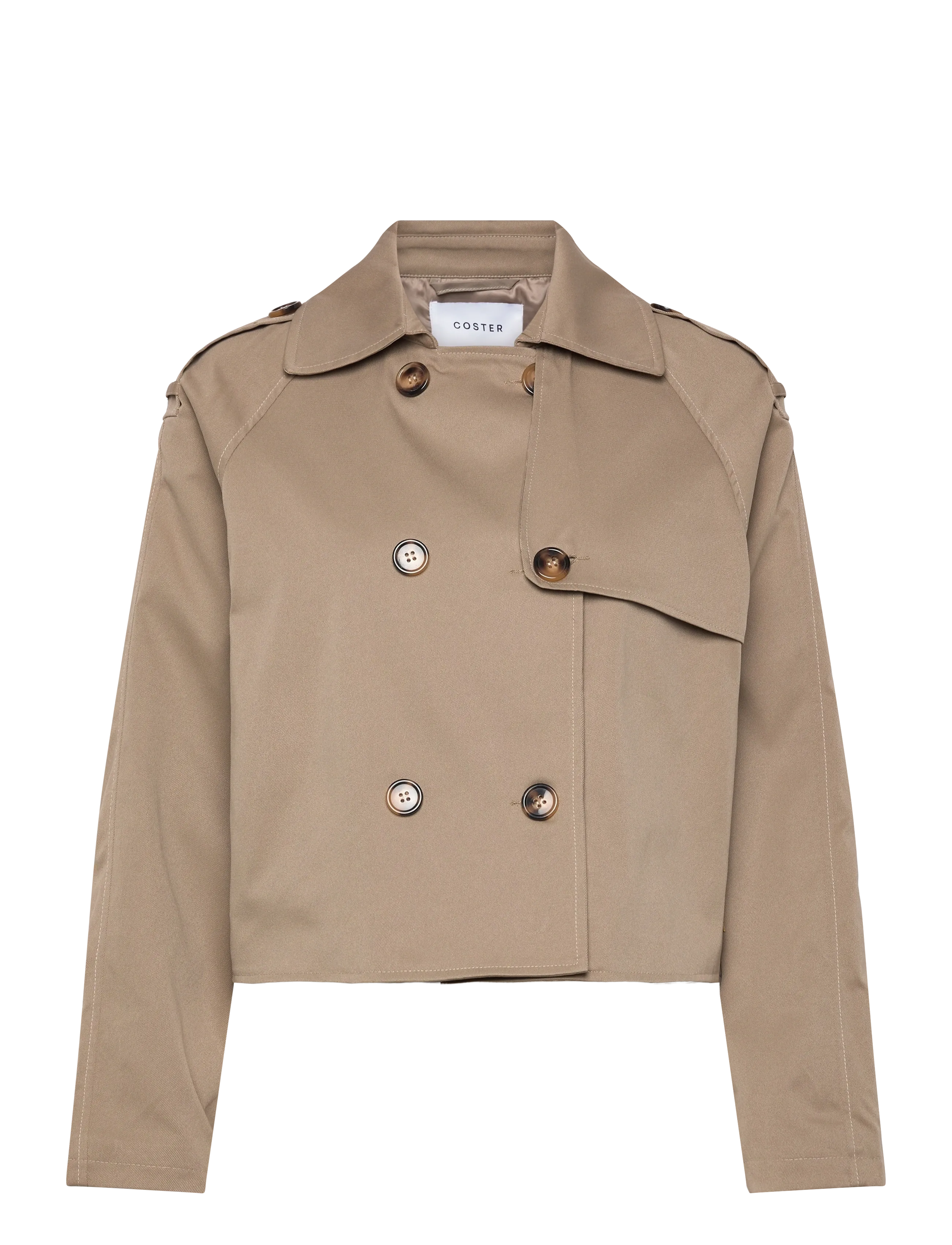 COSTER COPENHAGEN Kurz Trench Jacke Beige - 42 - Damen
