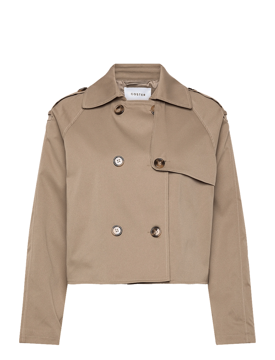 Coster Copenhagen - Short trench jacket - trenči - sand olive - 1