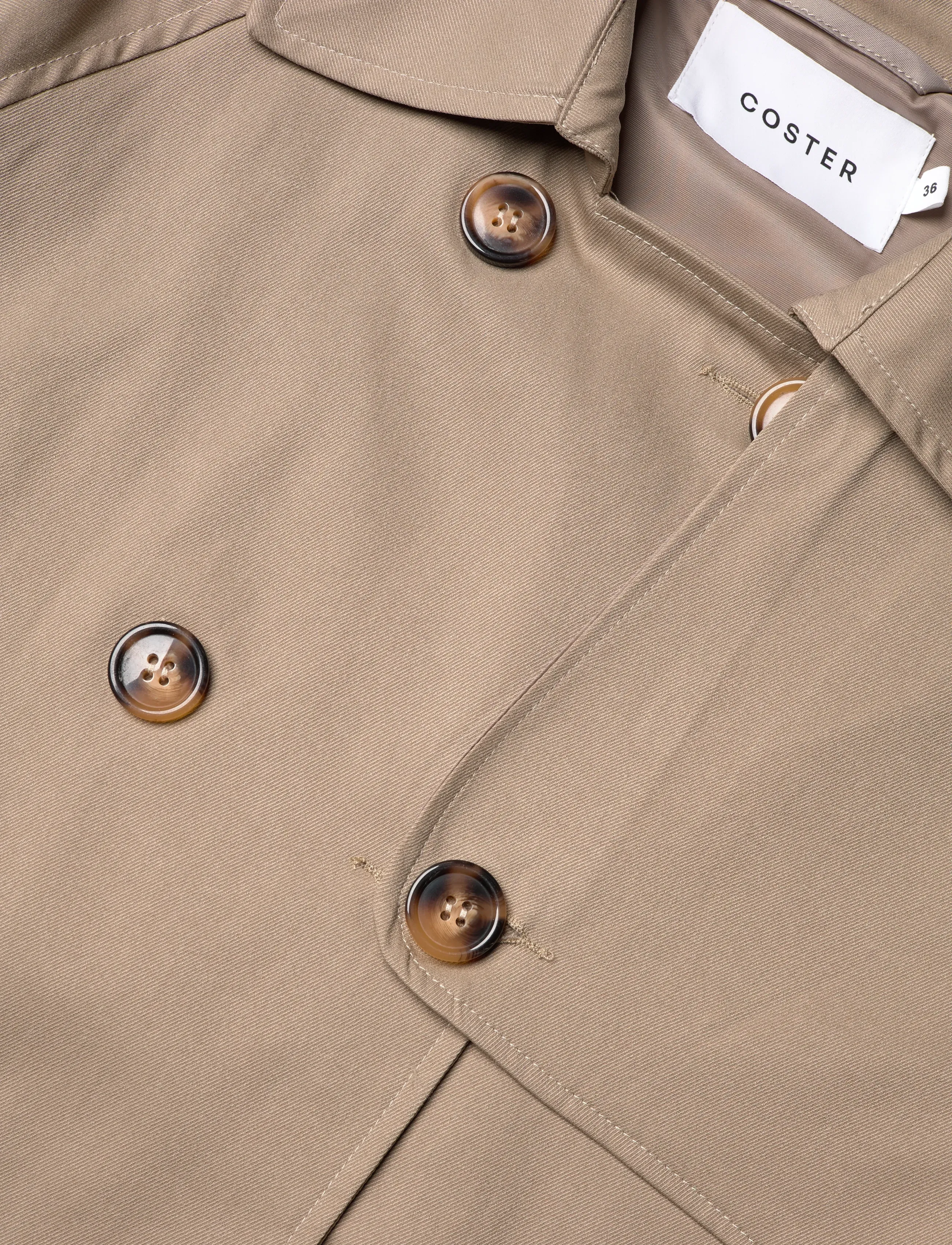 Coster Copenhagen - Short trench jacket - frühlingsjacken - sand olive - 4