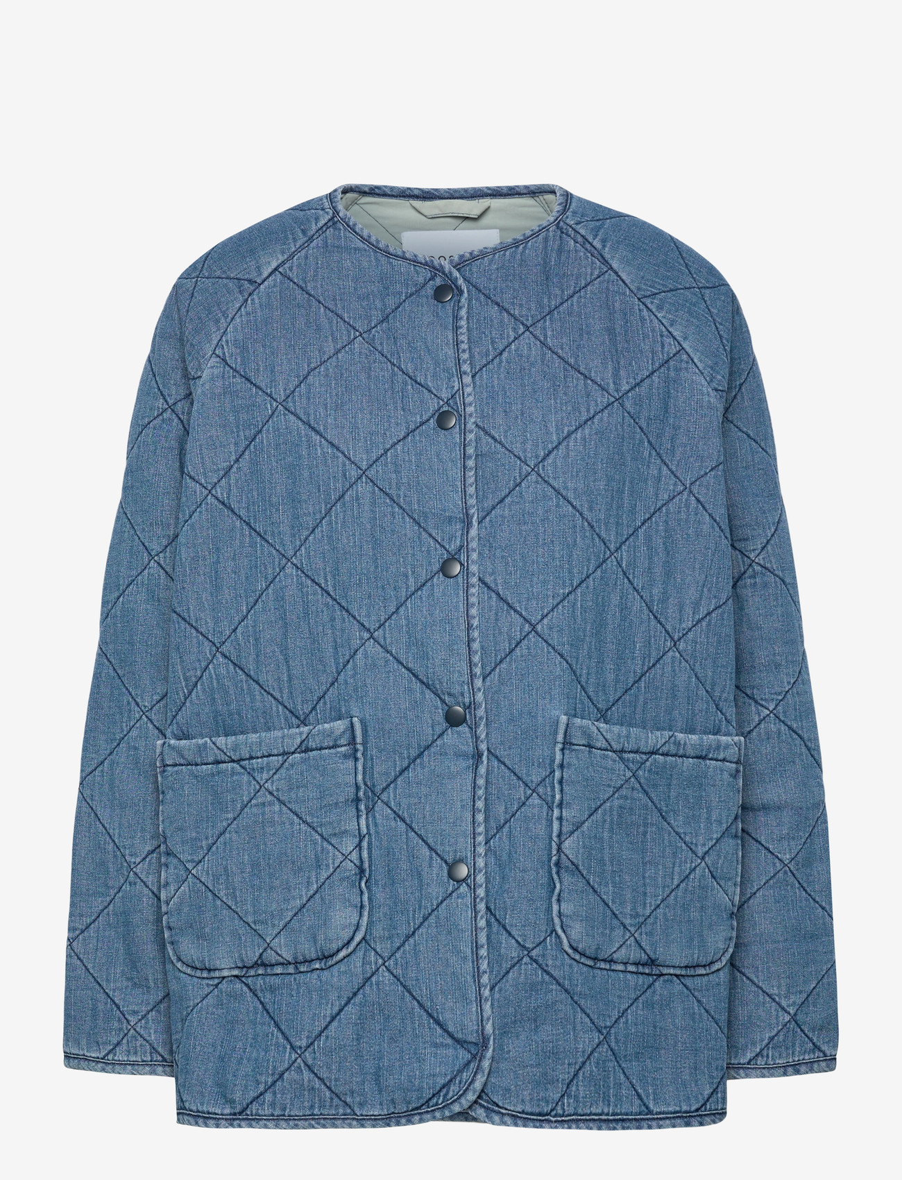 Coster Copenhagen - Quilt loose jacket - jeansjackor - light blue denim - 0