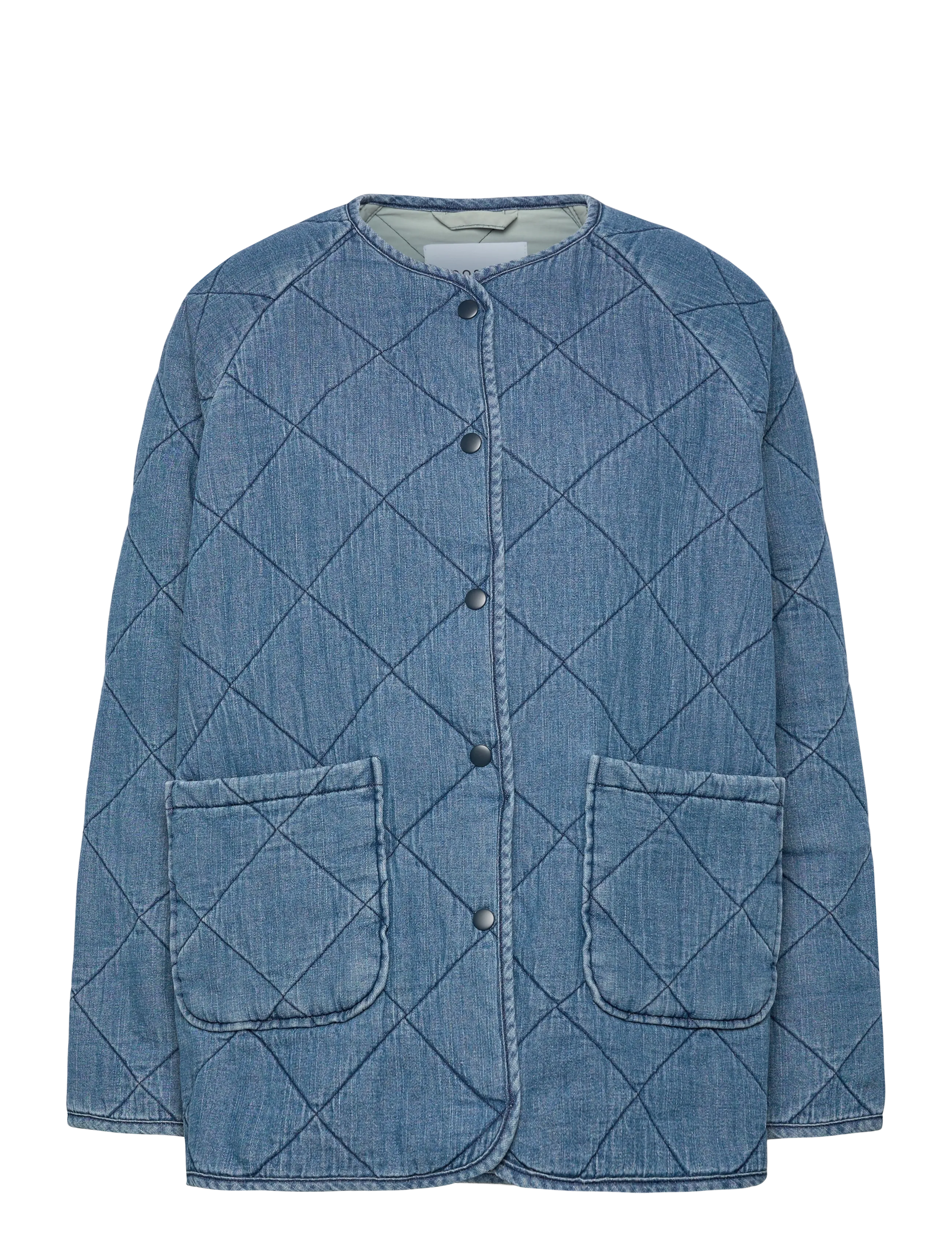 Quilt loose jacket - LIGHT BLUE DENIM