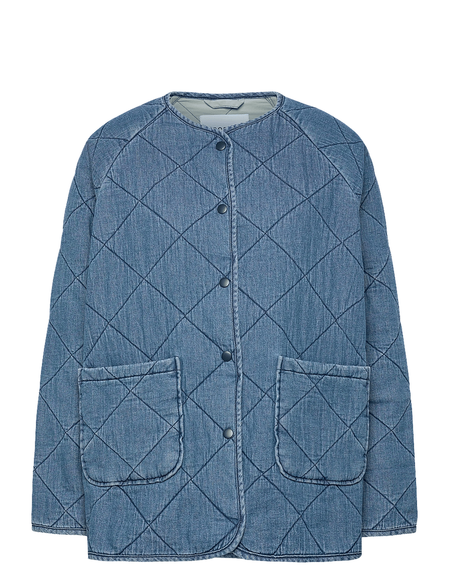 Coster Copenhagen - Quilt loose jacket - light blue denim - 1