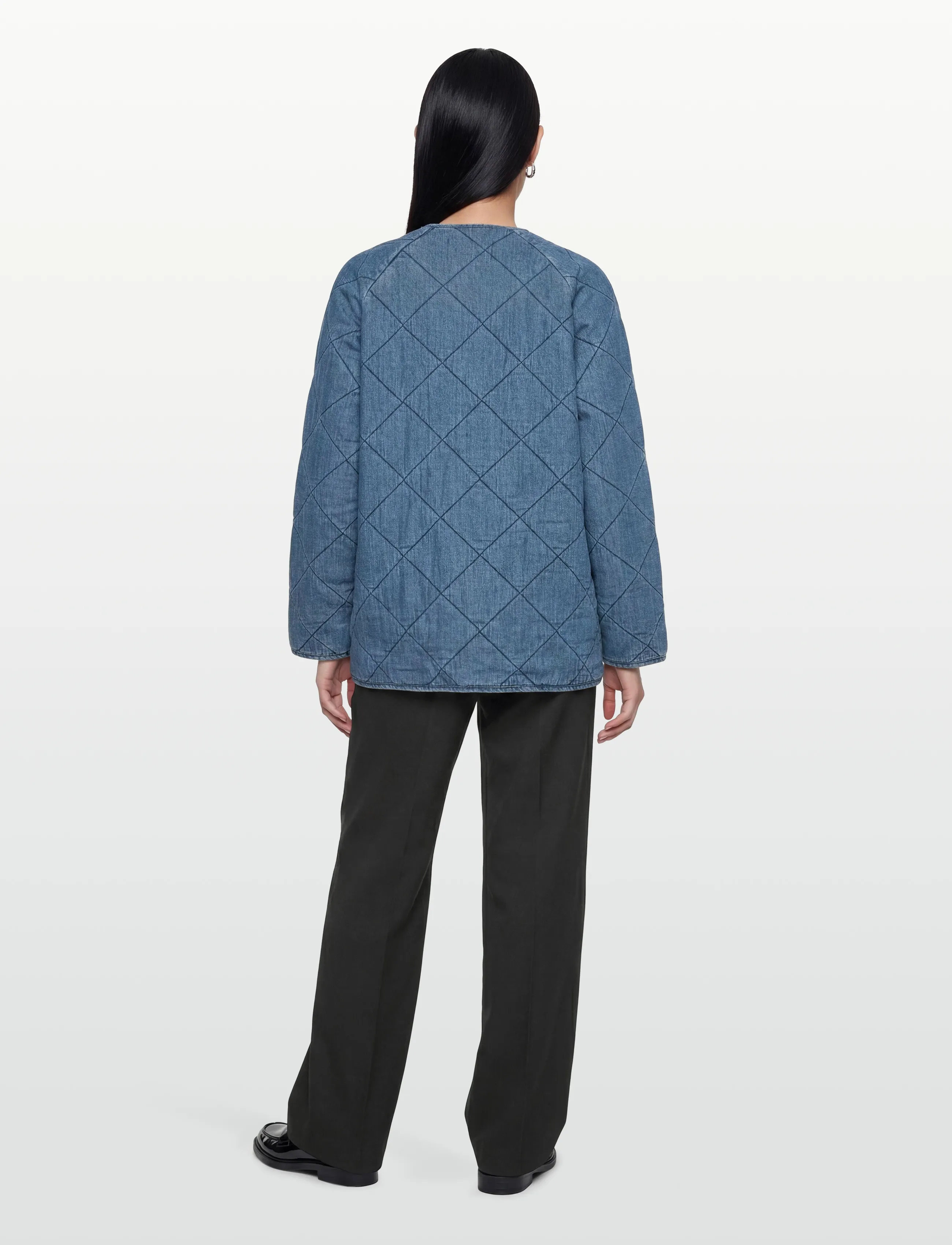 Coster Copenhagen - Quilt loose jacket - gefütterte & daunenjacken - light blue denim - 4