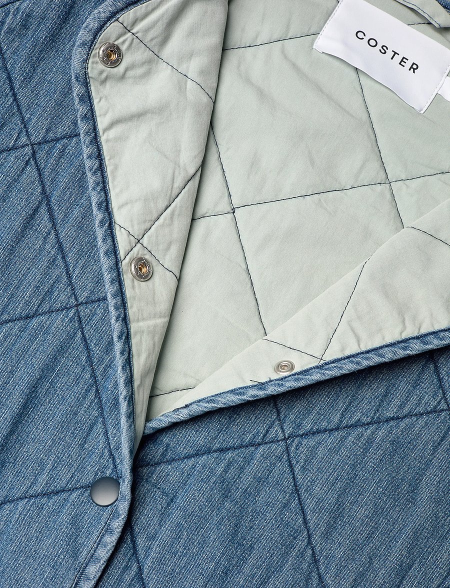 Coster Copenhagen - Quilt loose jacket - light blue denim - 5