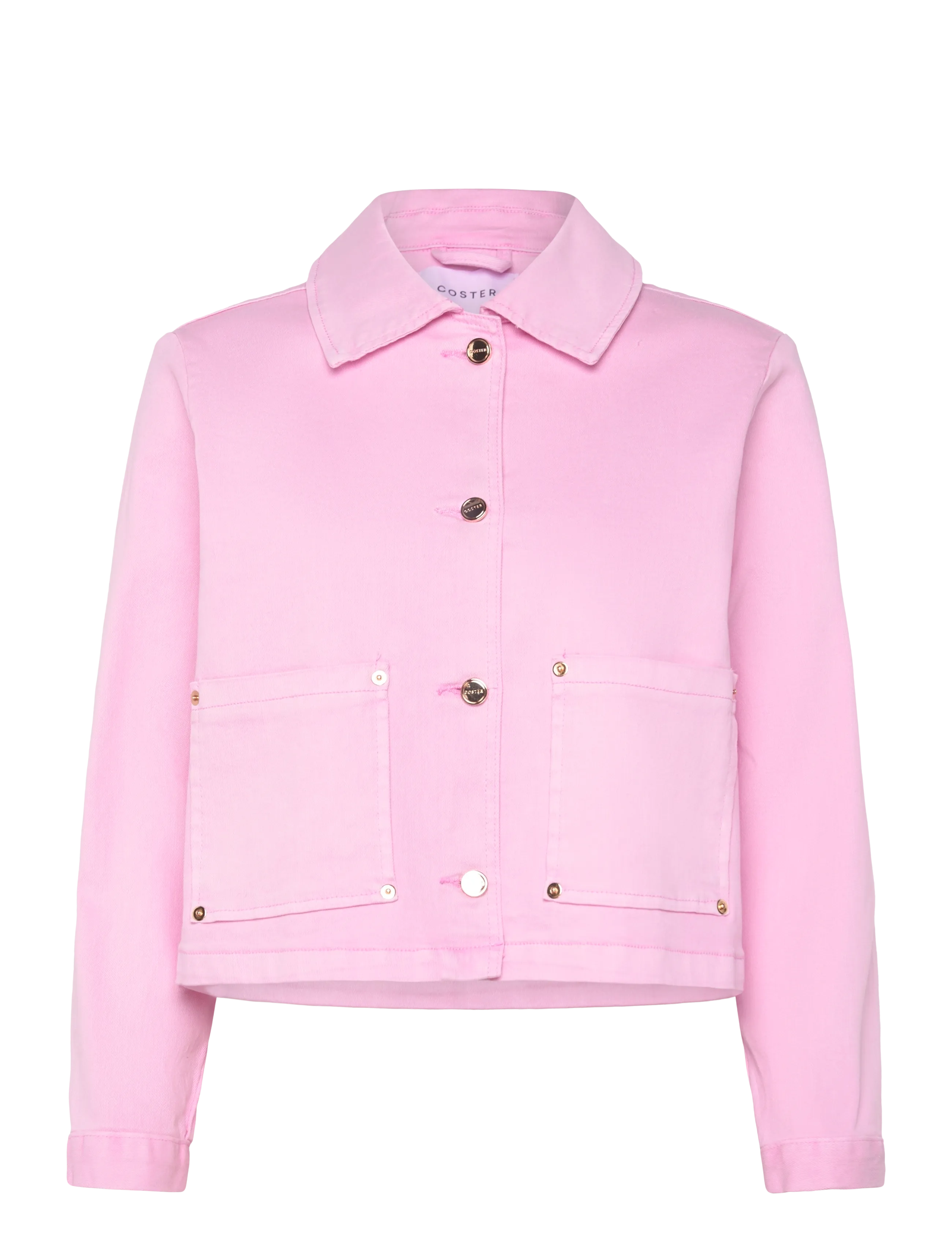 Coster Copenhagen Jacket in pink denim - Tøj - BON BON PINK / pink/rose